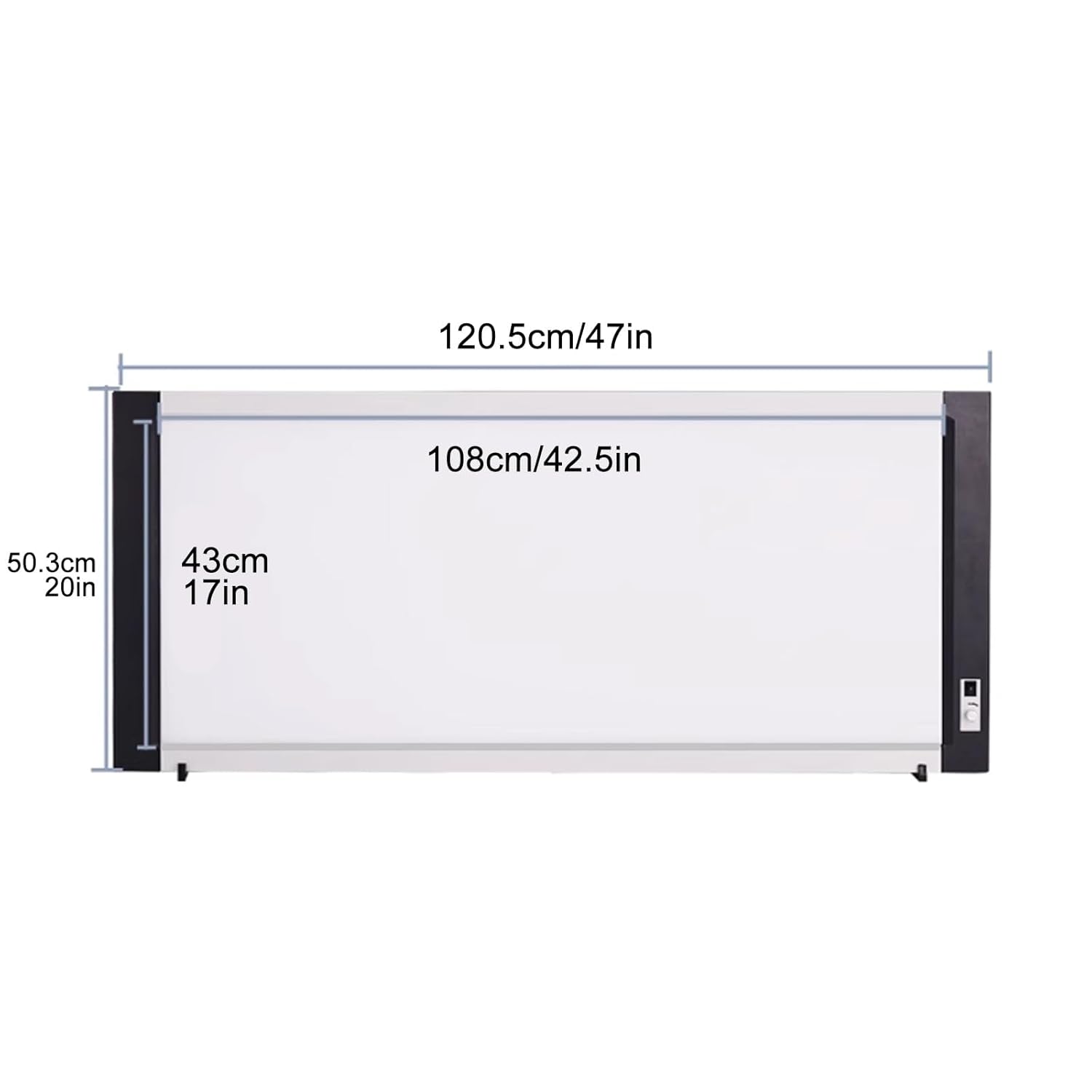 LED X-Ray View Box, X-ray Film Light, Automatic Film Activation, Dimmable Knob, No Shadows, Acrylic Panel & Aluminum Frame, for Home and Lab Use(120.5x50.3x2.3cm)