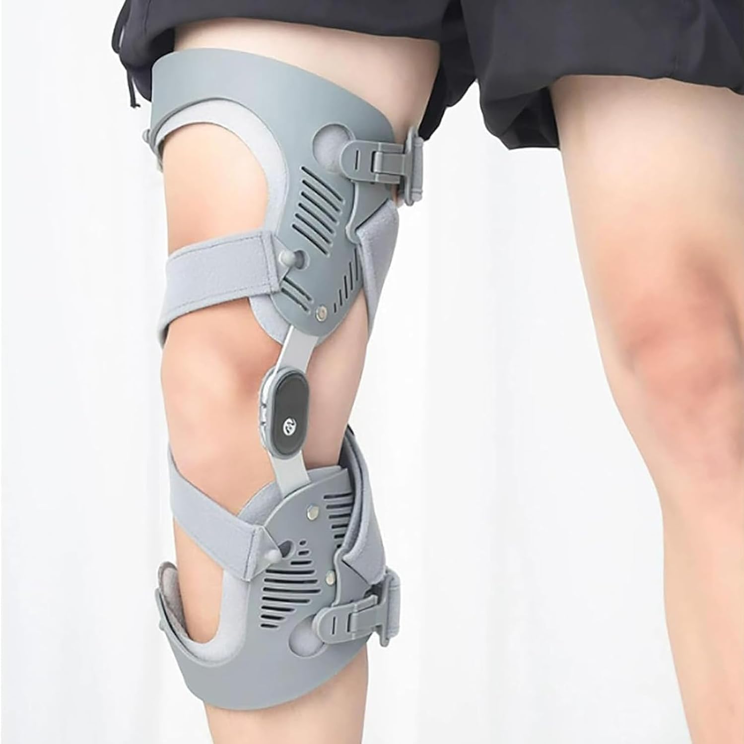 Knee Support Brace, Hinged Immobilizer, Flexible Adjustable Recovery Support for Orthopedic Rehab, Post Op, Meniscus Tear, Ligament, Sports Injuries, Arthritis, Pain Reli,Right-S