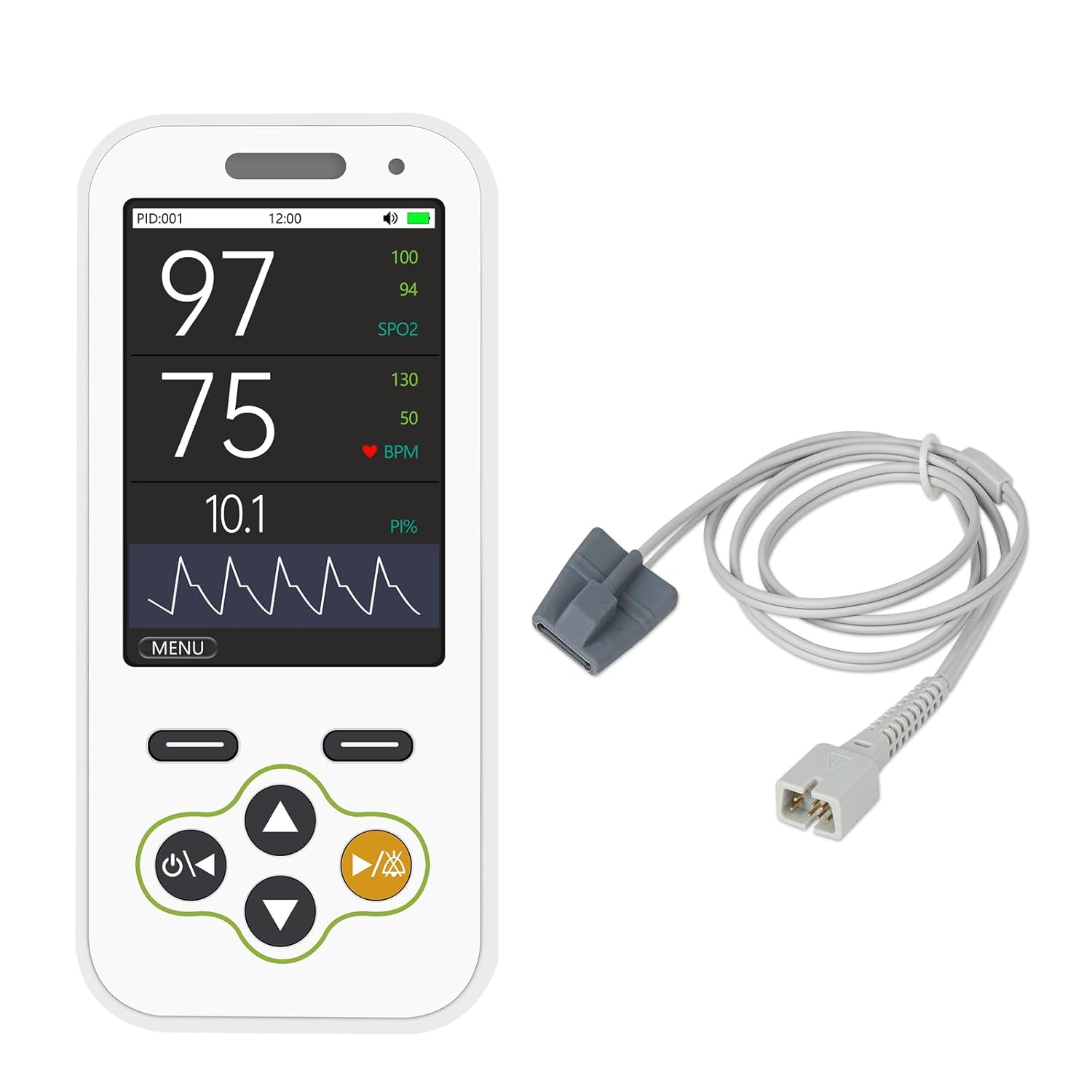 Handheld Pulse Oximeter for kids,Children's Finger Blood Oxygen Monitor with Continuous SpO2 Monitoring and Real-Time Alarm, Adjustable alarm threshold and volume