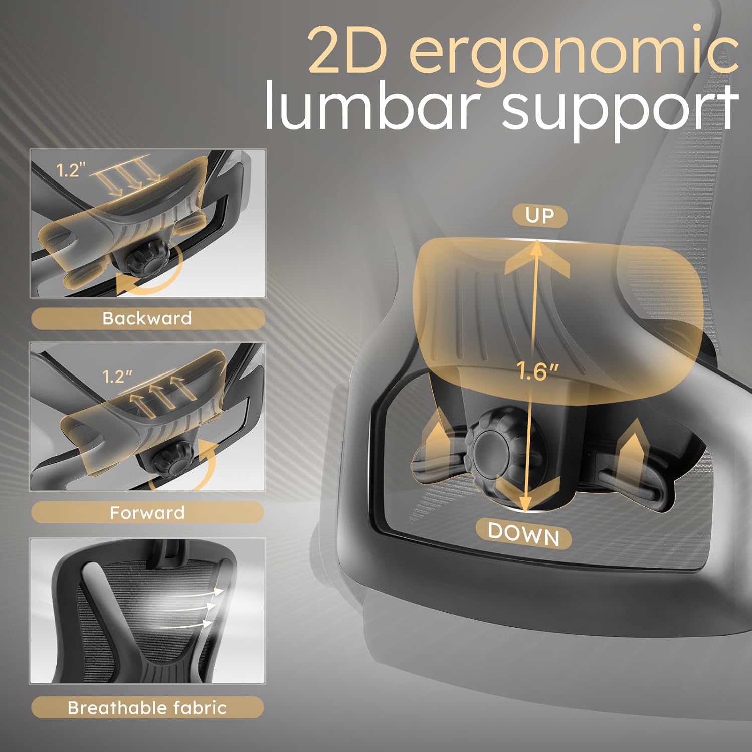 750lbs Big and Tall Office Chair,Heavy Duty Office Chair with 5D Flip Arms and Adjustable Lumbar Support, Ergonomic Mesh High Back Desk Chair, Ergonomic Executive Home Office Computer Chair