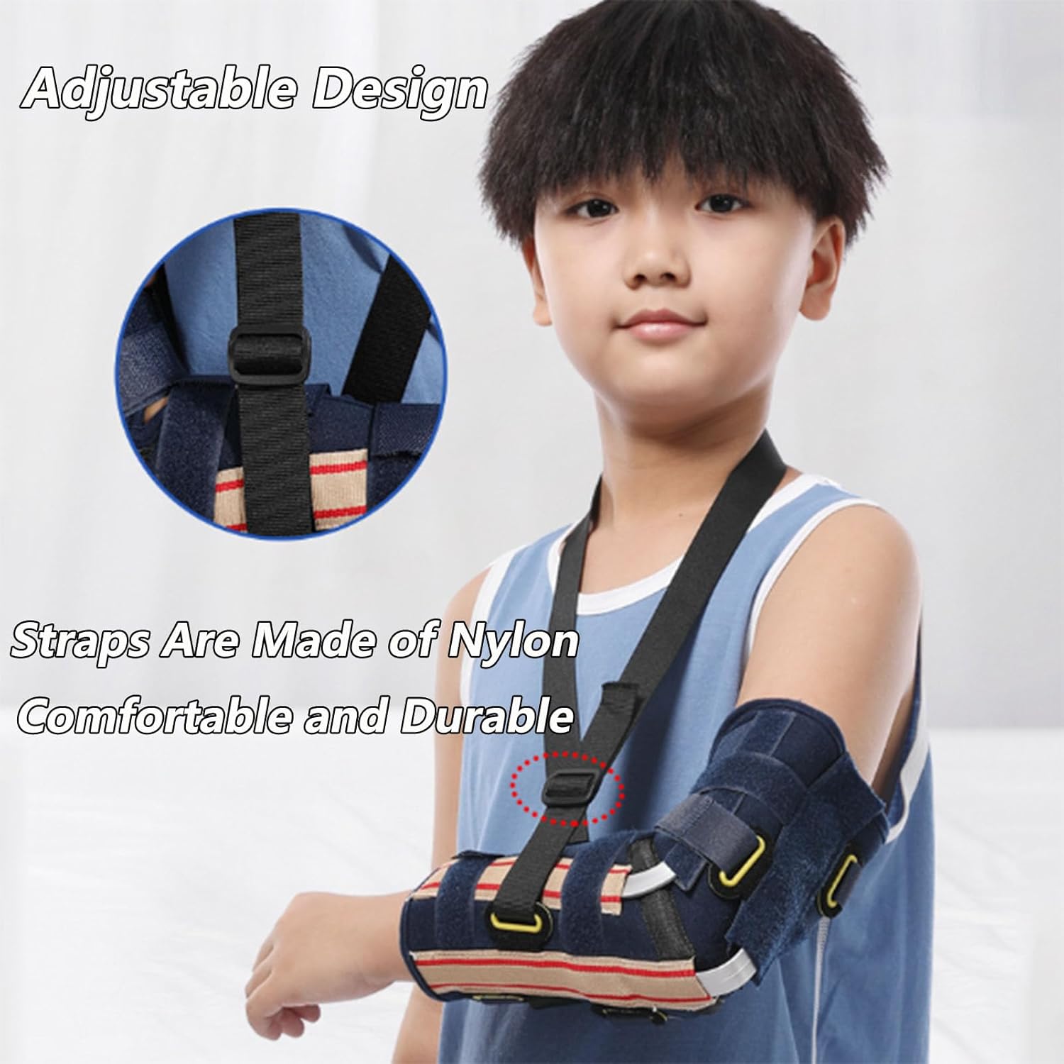 Arm Sling Shoulder Brace Support Ventilated Breathable Support Brace for Shoulder Injury for Kids, for Broken, Dislocated, Fracture,L-Large