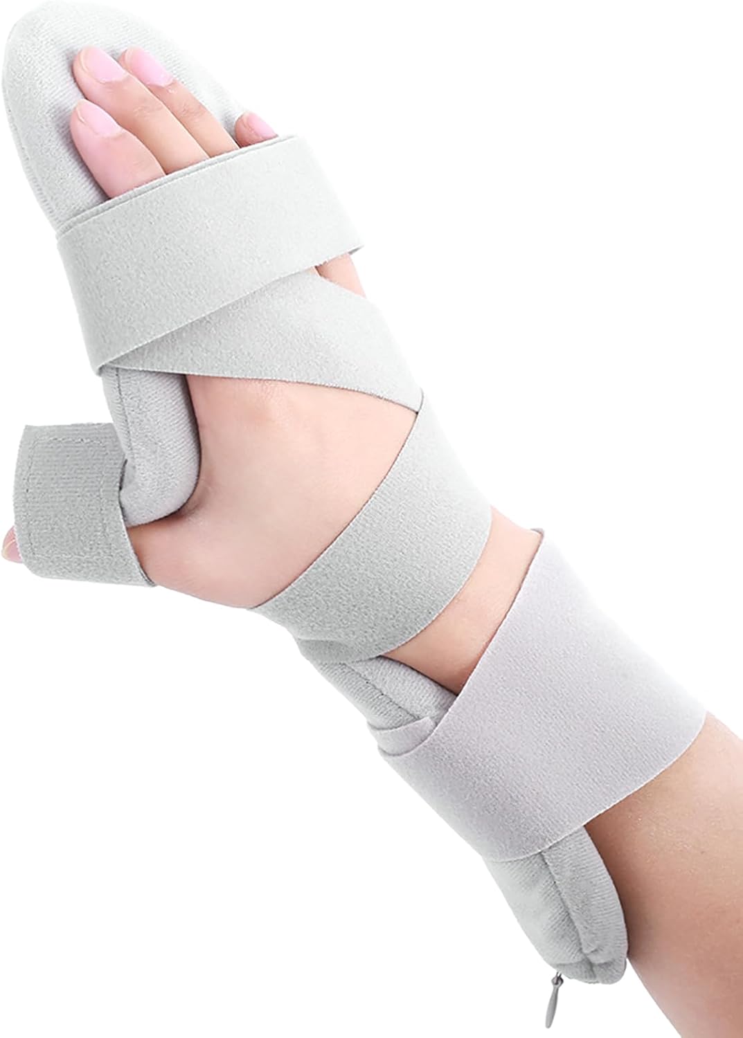 Night Wrist Thumb Immobilizer, Resting Hand Splint, Wrist Support Orthotics with Softly Padded, 5 Fingers Separated Fixation and Large Bending Amplitude, for,Right