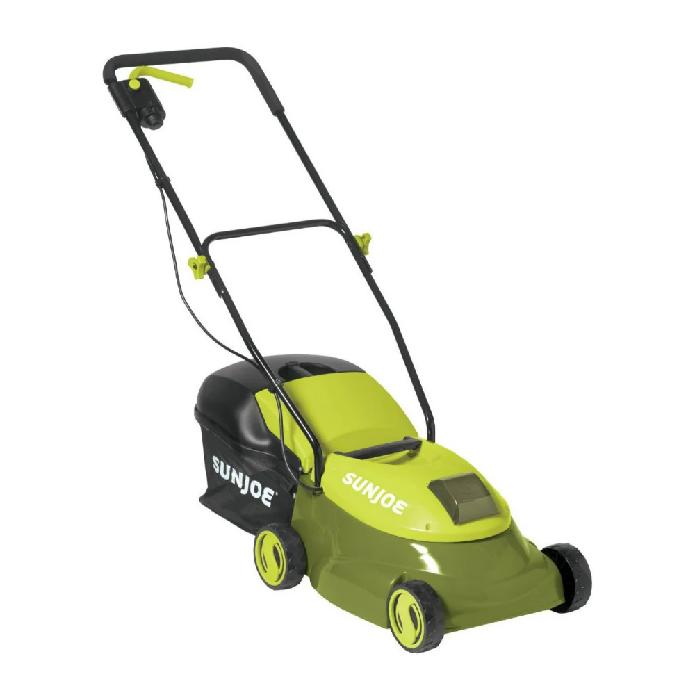 Sun Joe MJ401C PRO 28 V 14 Inch Cordless Push Lawn Mower with Discharge Chute