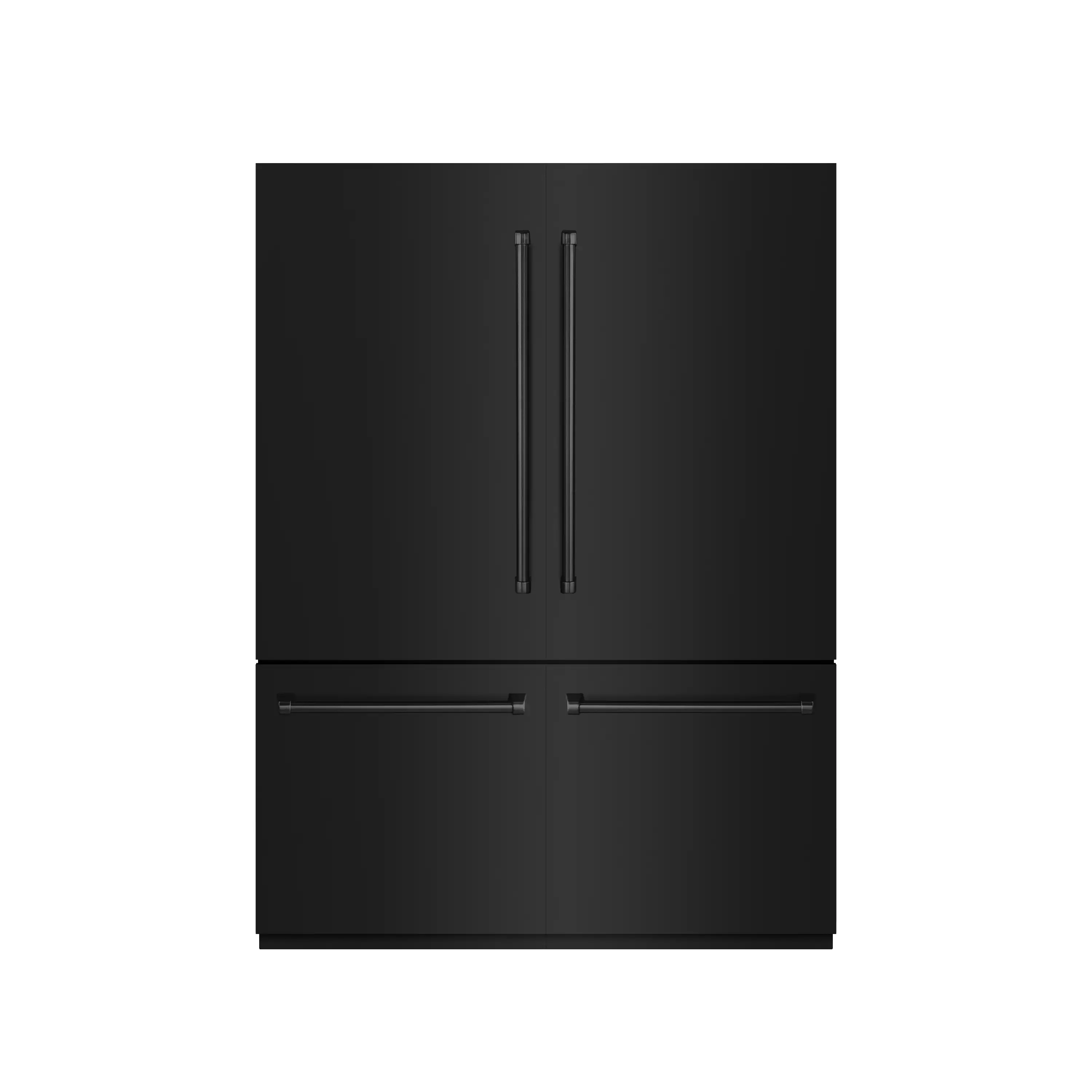 ZLINE 60-Inch 32.2 Cu. Ft. French Door Built-In Bottom Freezer Refrigerator with Water Dispensers and Ice Makers in Black Stainless Steel with Graphite Gray Interior (GRBIV-BS-60)