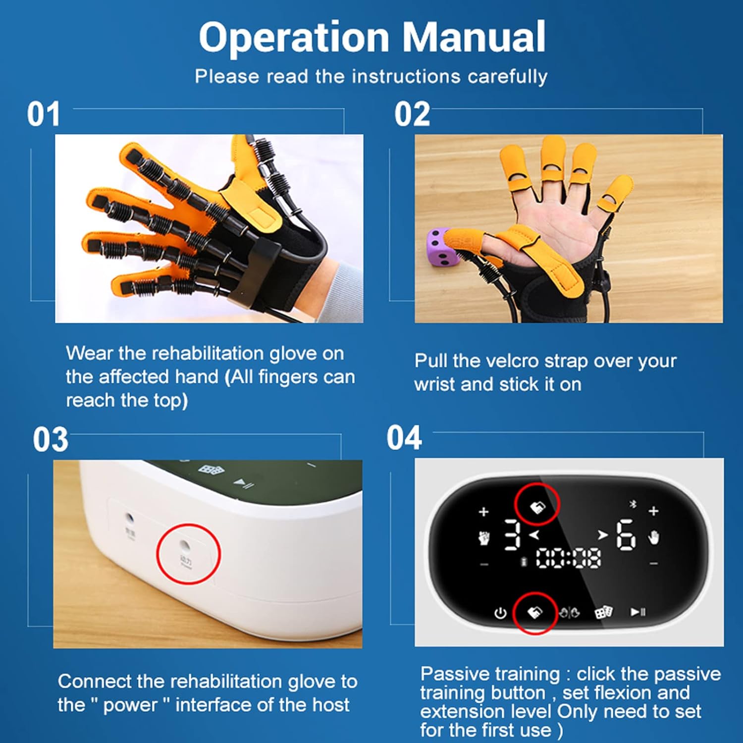 Physical Therapy Equipment Soft Robotic Hand Recovery Machine for Stroke Finger Orthotics Trainer with Single Finger Training,for Stroke Hemiplegia Patients Tendons Exercise,RightHand-7age(child)