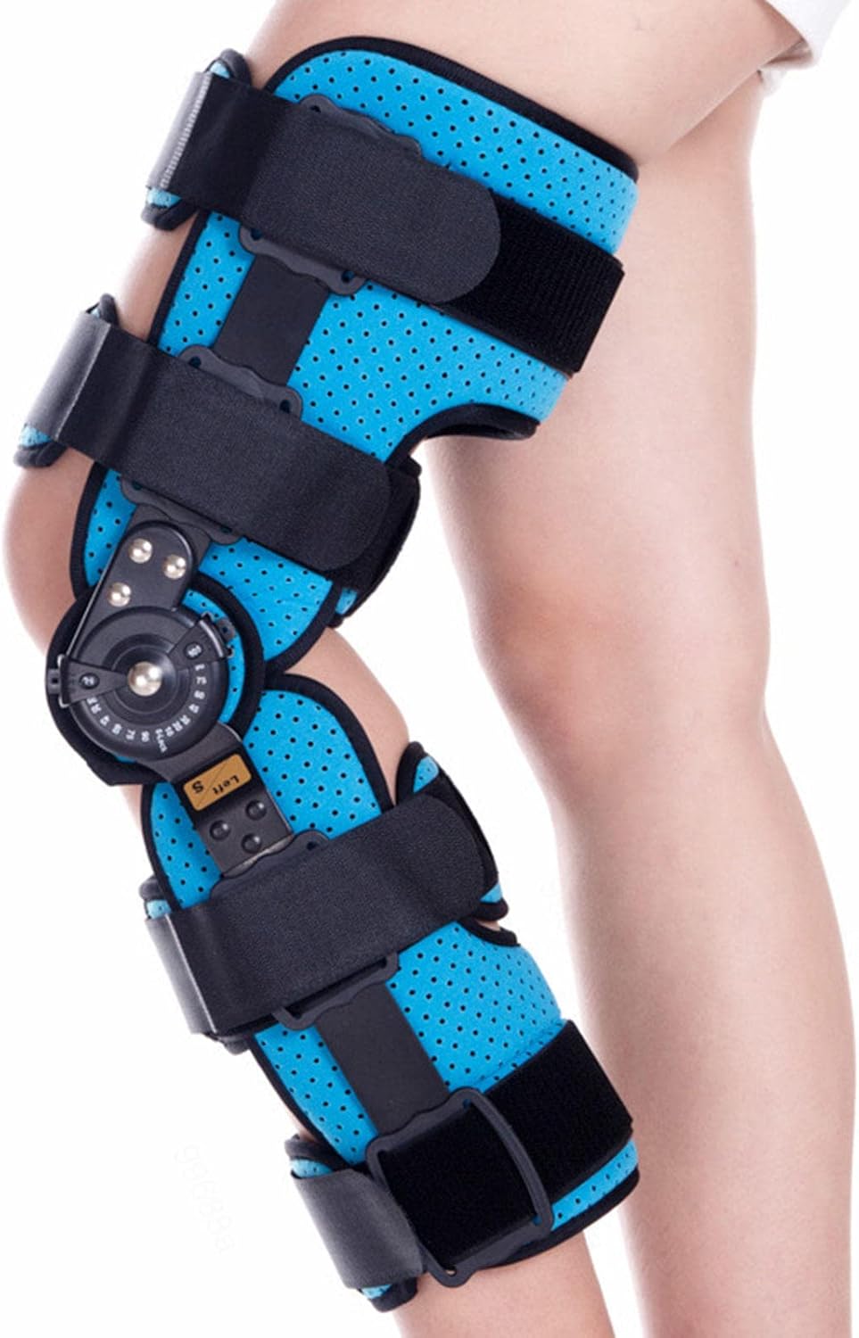 0-120° Hinged Knee Brace Support - Adjustable Leg Stabilizer-Knee Brace Support- Post Op Hingedfor Arthritic/Acl/Meniscus Tear/Sports,M