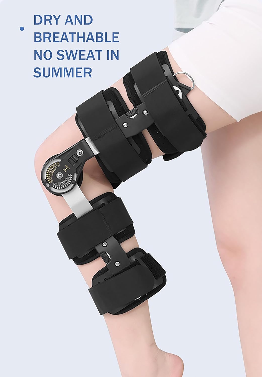 Knee Support, Knee Brace, Adjustable Length, Osteoarthritis Knee Immobilizer for Ligament Strain B On B Knee Joint Knee Hyperextension,