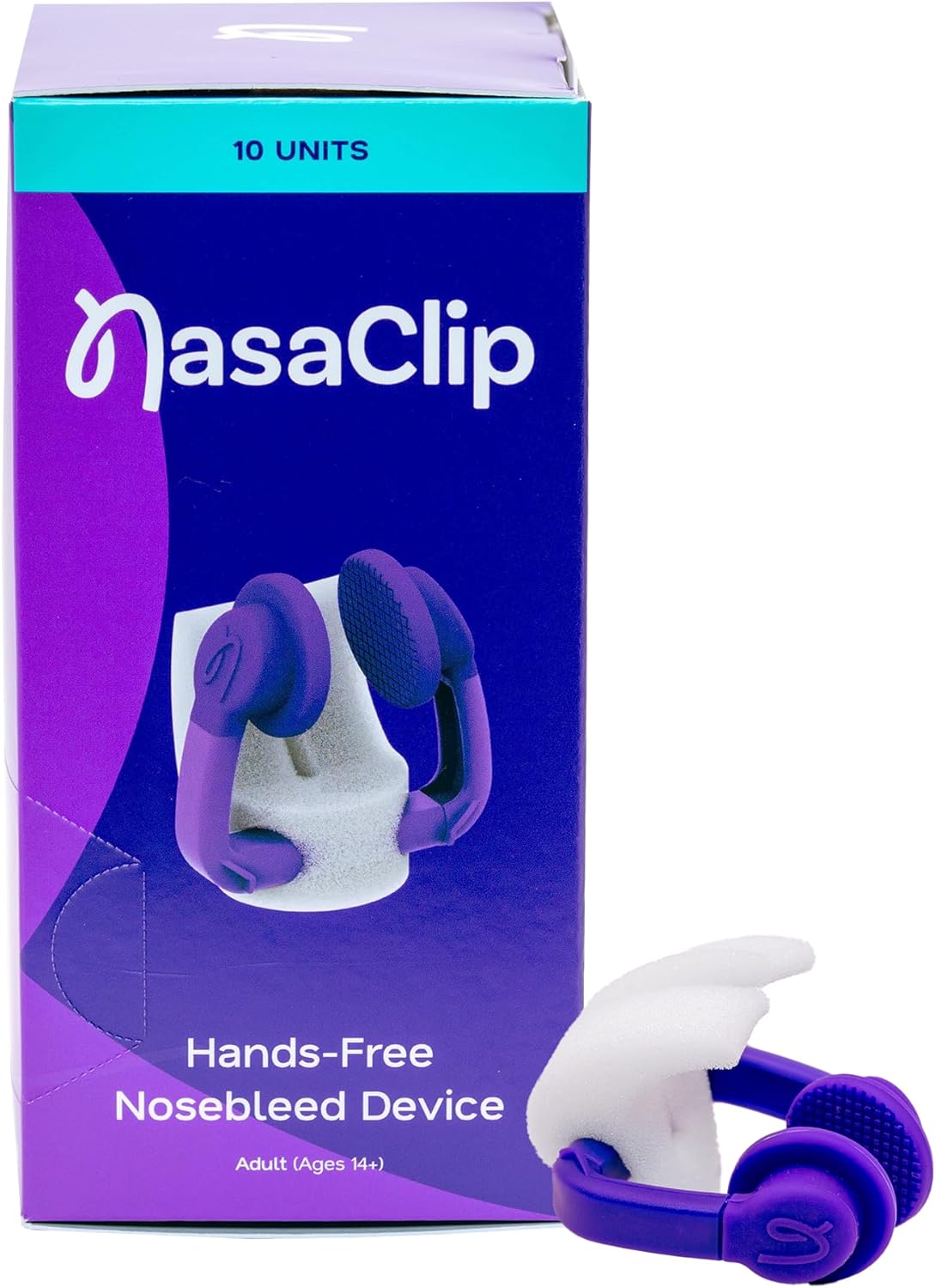 Nosebleed Treatment for Adults Aged 14+ – Hands-Free Nasal Relief, Stop Nosebleeds Fast – ER Doctor Designed for Healthcare Pro, Sports & Home Use – 10 Individually Wrapped Reusable Devices