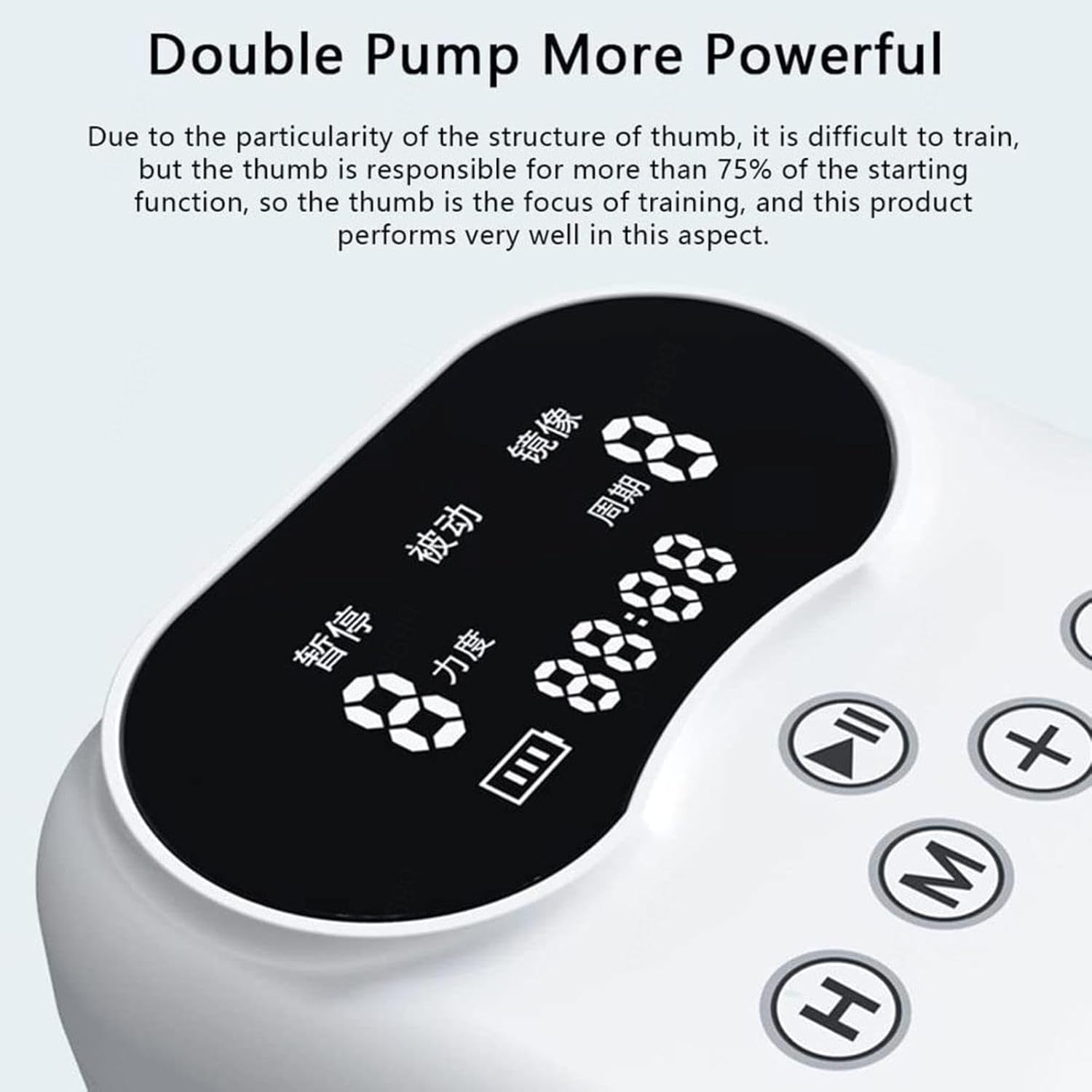 Stroke Hand Splint Assistive Gloves Finger Straightening Brace Guard with Remote Control/Single Finger Training,Left-M