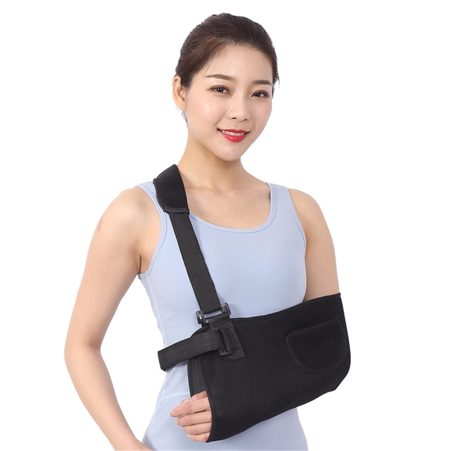 Adjustable Rotator Cuff And Elbow Support Arm Sling Shoulder Immobilizer Brace For Men And Women Extra Immobilizer Band Provides Extra Protection