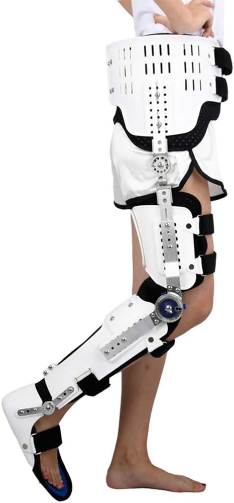 Hinged ROM Knee Hip Support Brace, Hip Knee Ankle Foot Orthosis Leg Fracture, Hip Walking Fixed with Walking Boots Brace Knee Surgery Ligament Support