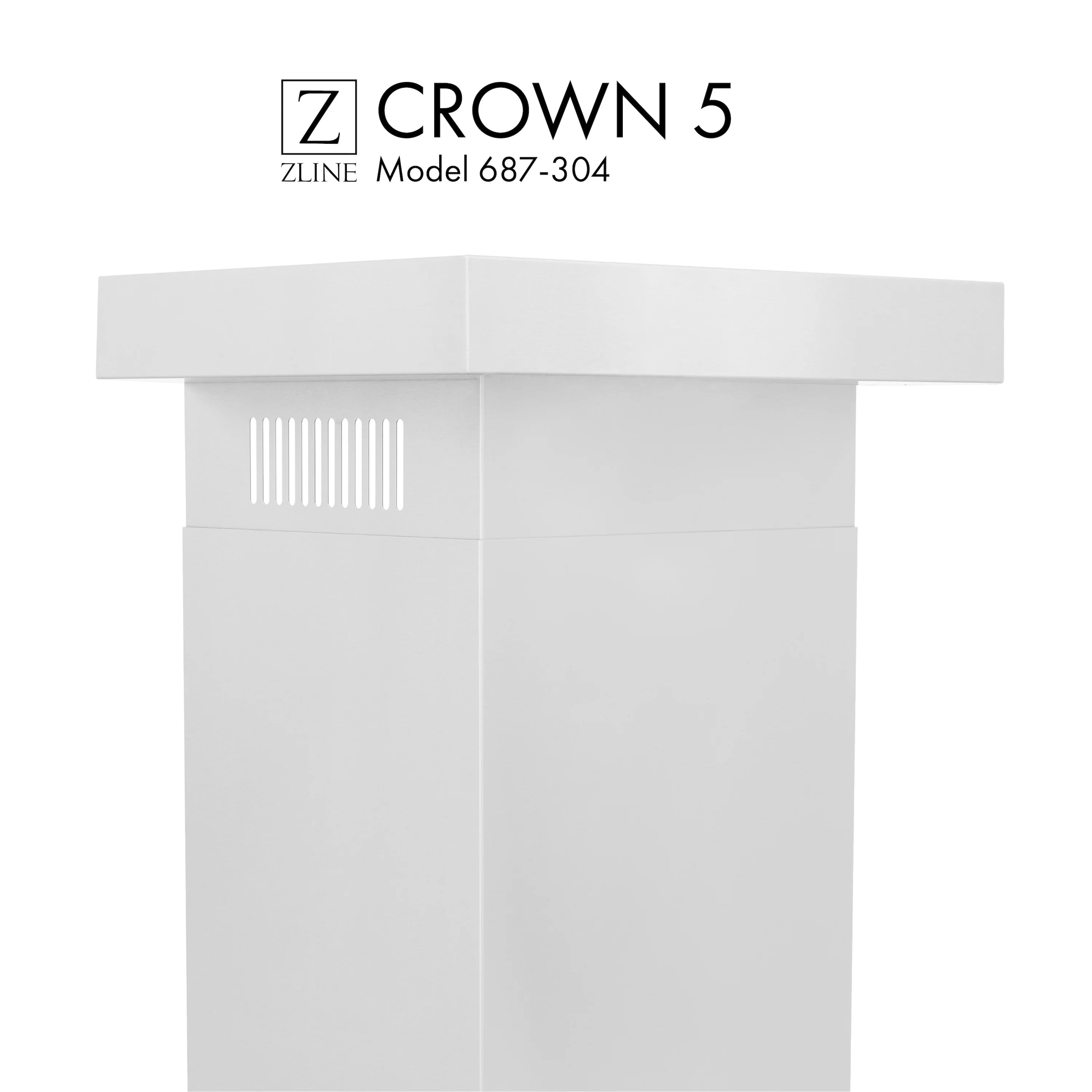 ZLINE Crown Molding Profile 5 for Wall Mount Range Hood in Stainless Steel (CM5-687-304)