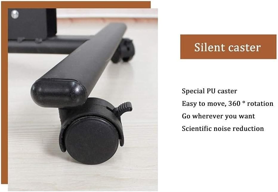 Adjustable Overbed Table Sofa Bed Stand Mobile Computer Desk for Bedroom, Living Room & Home Use, Black Color