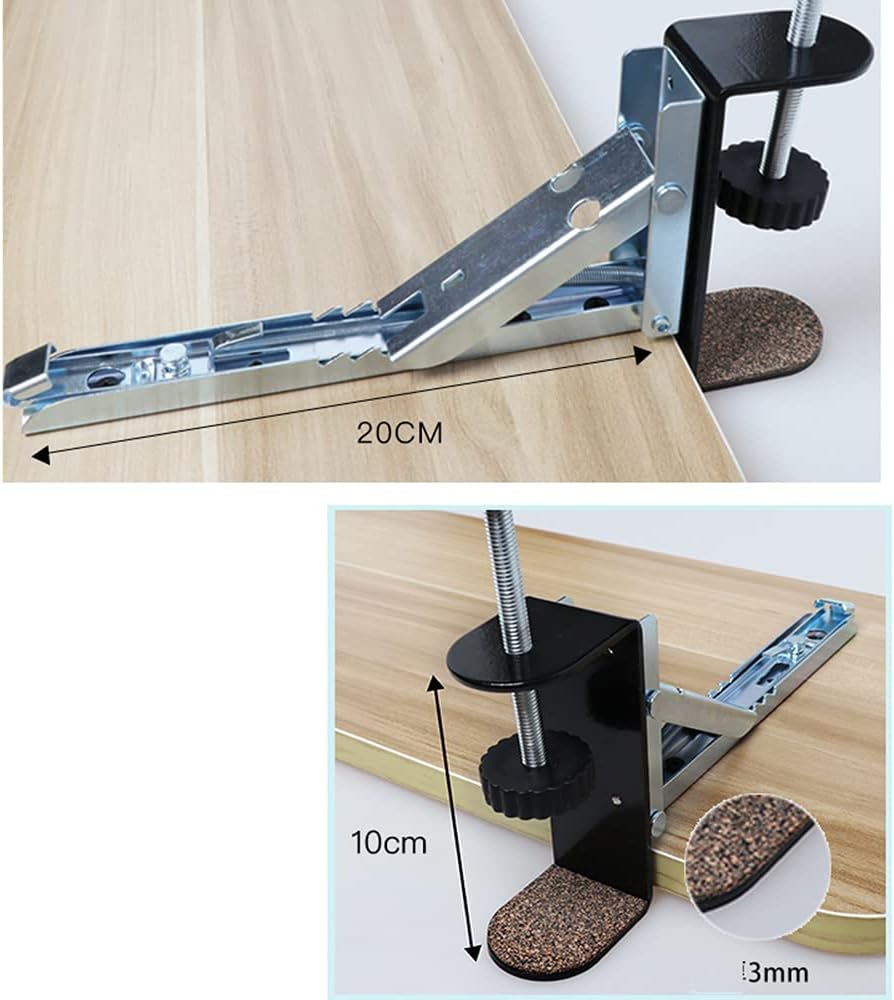 Ergonomic Foldable Keyboard Tray Clamp On Desk Extender Computer Table Mount Tilted Armrest Shelf Elbow Arm Support 70cmx24cm/27.5x9.4inch,
