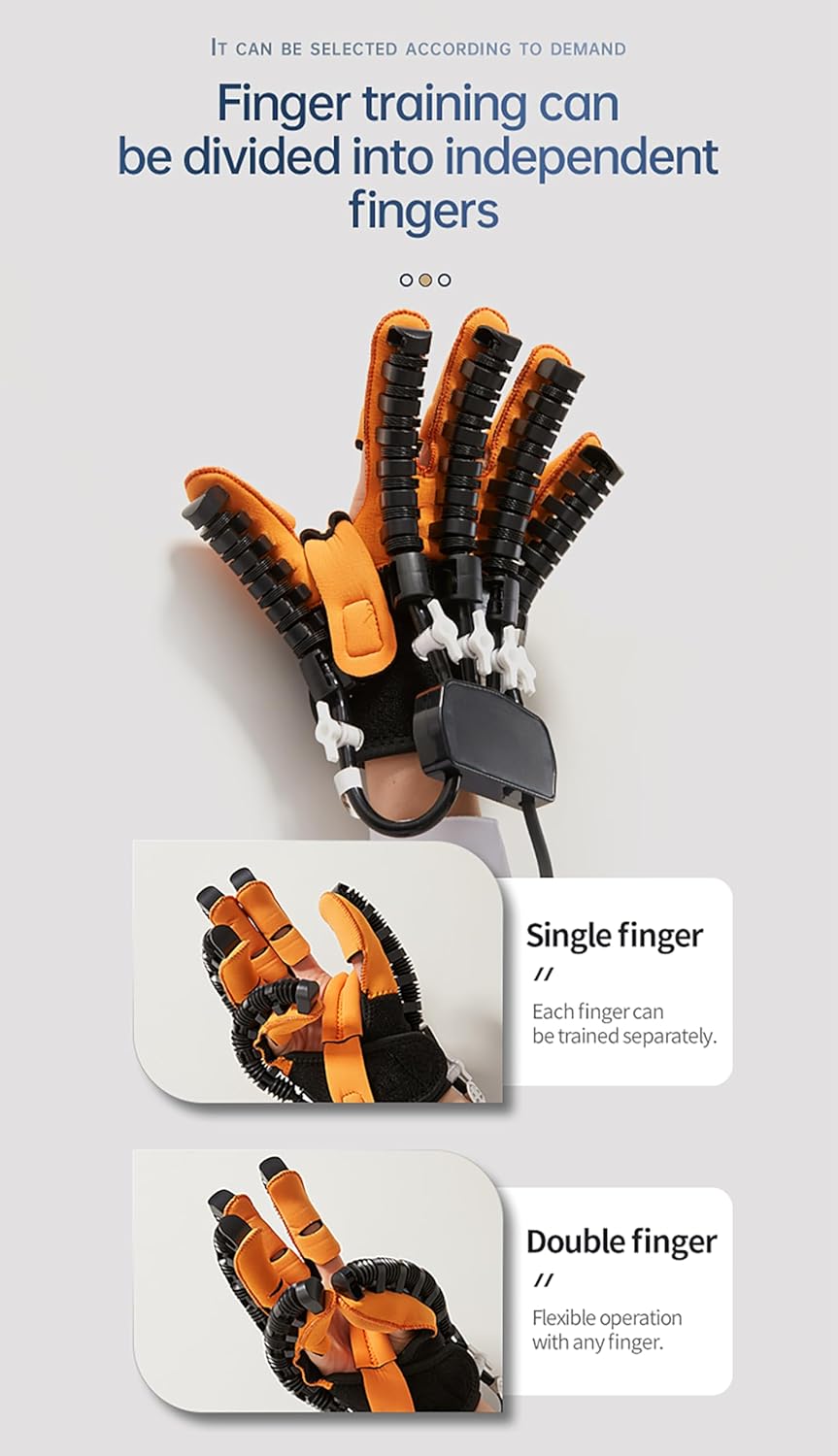 Rehabilitation Robot Gloves, Stroke Hemiplegia Rehabilitation Training Equipment, Smart Rechargeable Finger Training Equipment for Arthritis & Muscle Strength