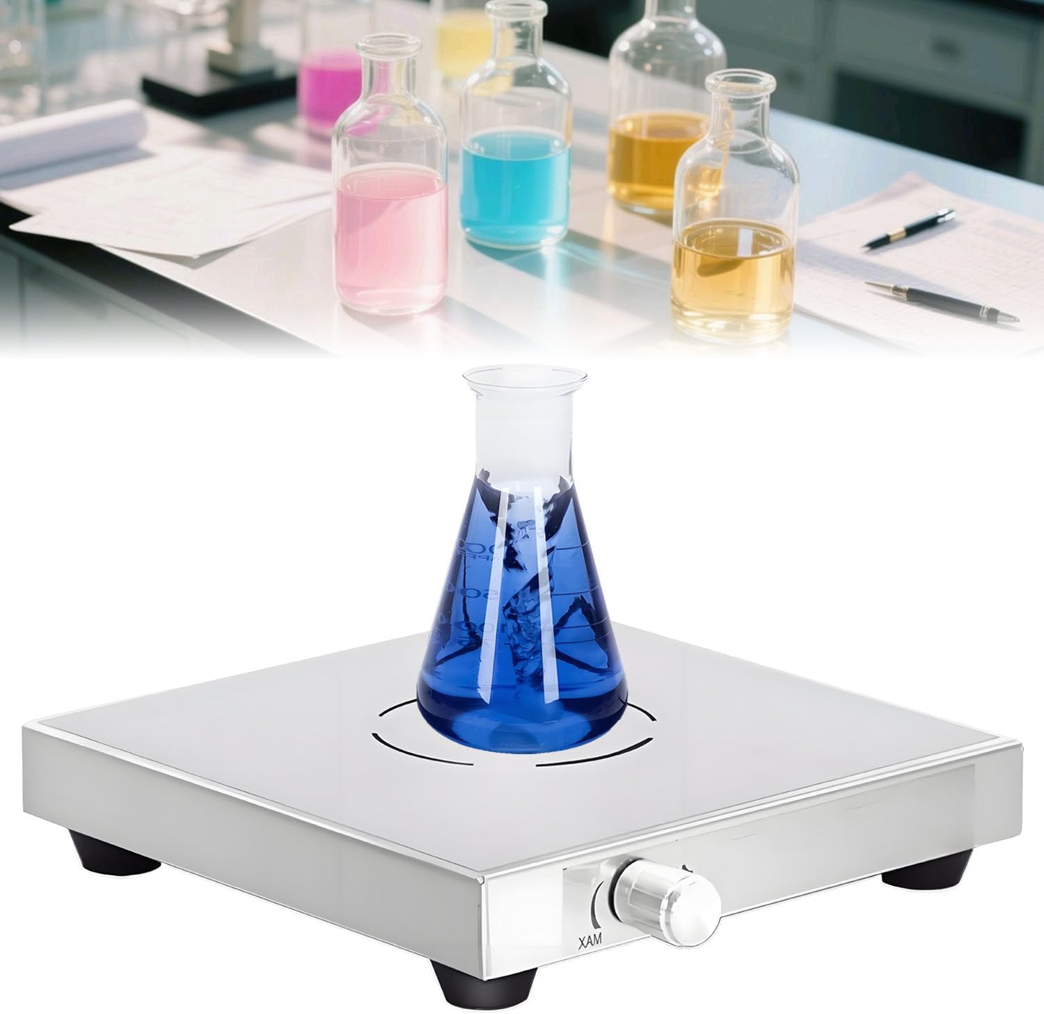 Magnetic Stirrer Mixer, Multi-Position Laboratory Magnetic Stirrer, 200-2000 RPM Laboratory Stirrers, 1/2/4/6 Multi-Position Magnetic Stirrer, for Laboratory Use One