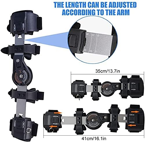 Fixed Elbow Brace Adjustable Elbow Joint Fixed Brace, Elbow Joint Training Arm Fixed Brace, for Tearing,Dislocation,Rehabilitation (Size : Left Hand)