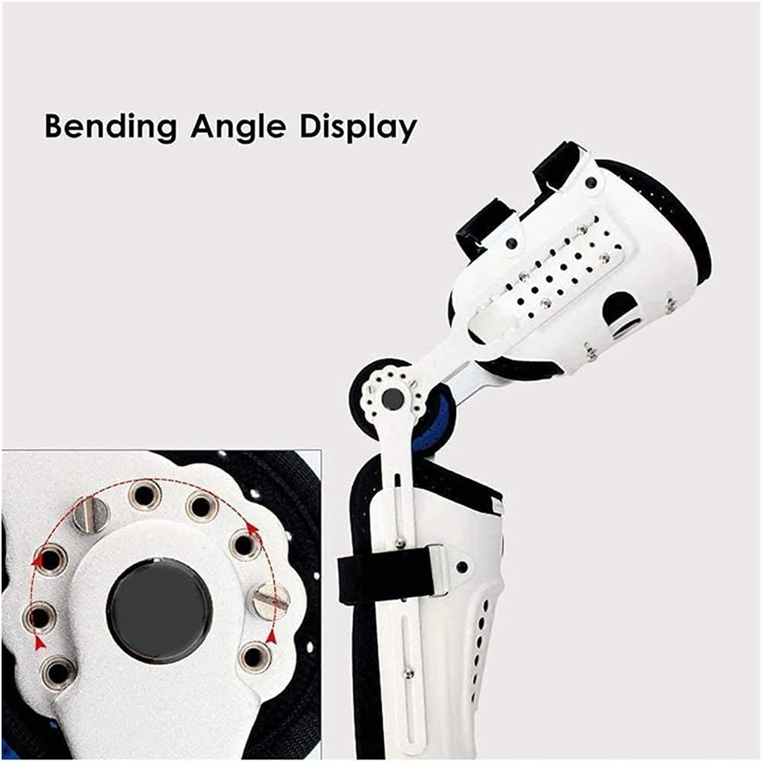 HUANGJUN Adjustable Leg Stabilizer Full Leg Stabilizer Knee Orthosis Splint Hinged Knee Foot Ankle Support Brace Knee Support Orthosis Immobilize 22.7.27