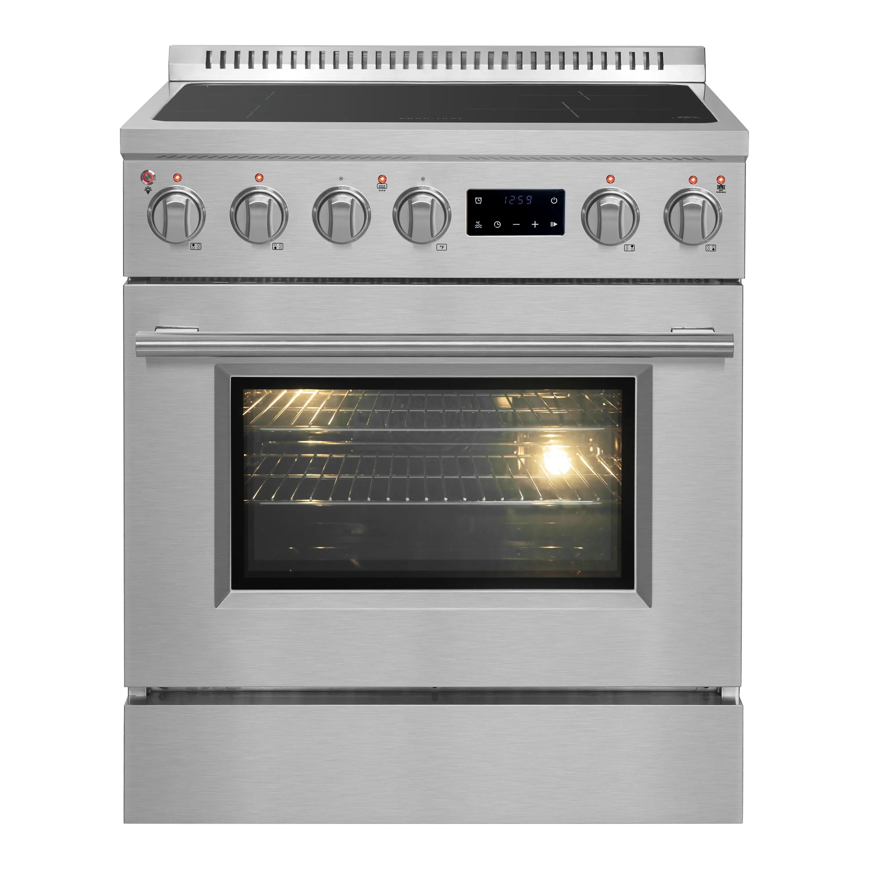 Forno Torino 30-Inch Induction Range with True Convection and Air Fry in Stainless Steel (FFSIN0936-30)