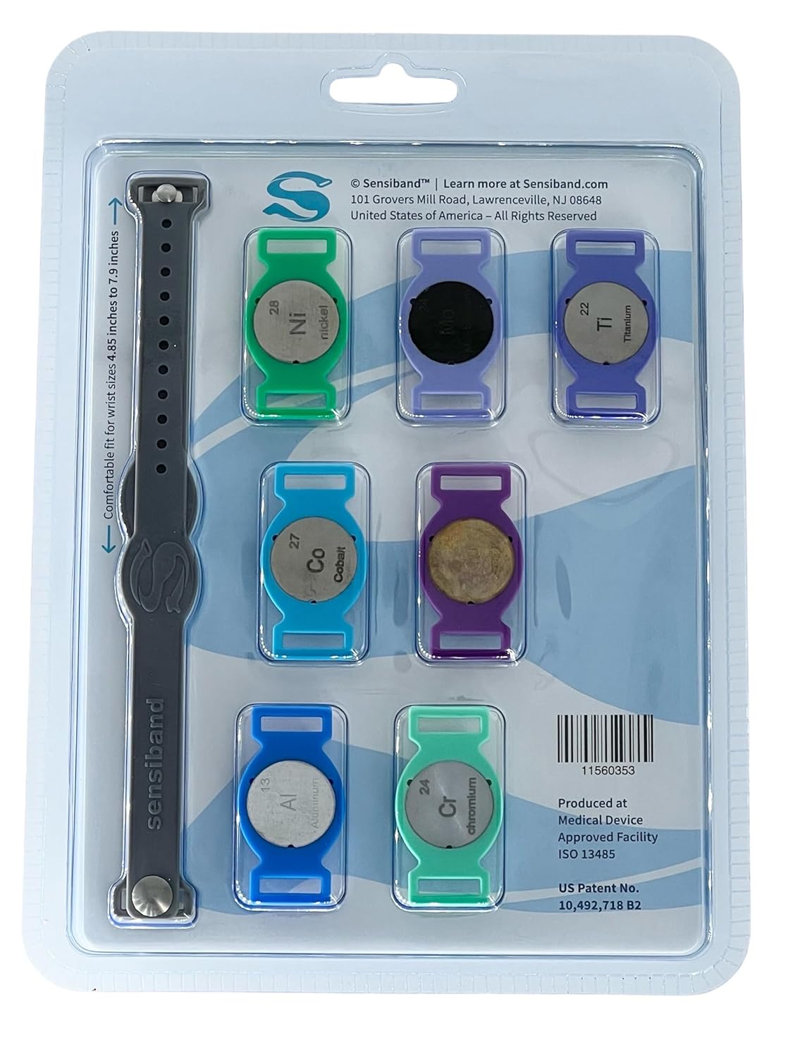 Metal Allergy Test Band, Test for Medical Metal Implants - Test at Home - Tests for Common Metals Used in Medical Implants - Order 3 Weeks Before Surgery (Medical Test Kit)