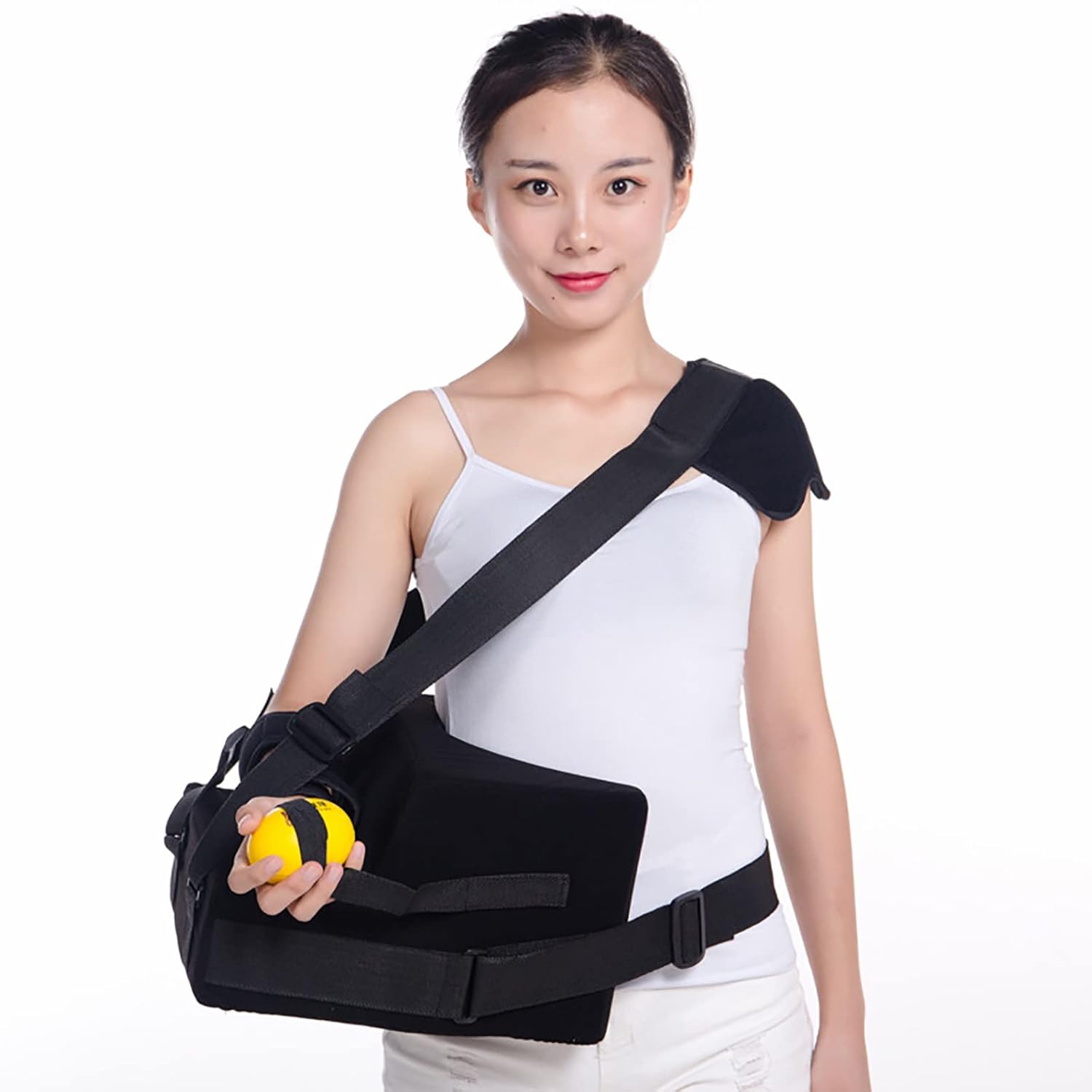 HAILM Shoulder Abduction External Fixation Brace,Shoulder Support Sling-Shoulder Abduction Arm Sling with 30˚ Abduction Wedge,L