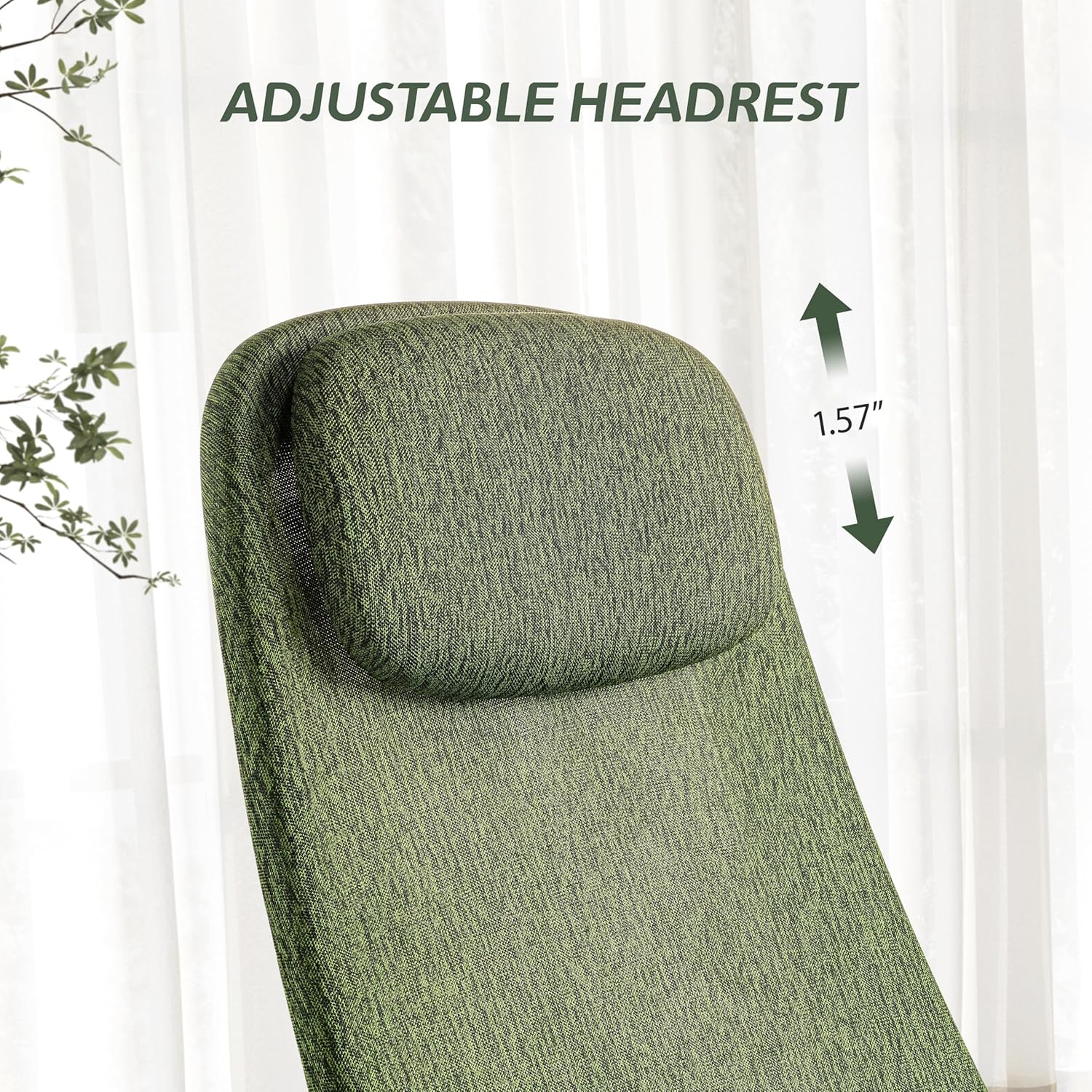 EUREKA ERGONOMIC Mesh Office Chair Green, Ergonomic Office Desk Chair with Adjustable Headrest, Comfy Home Desk Chair with Adjustable Lumbar Support, High Back Office Chair with Arms and Wheels