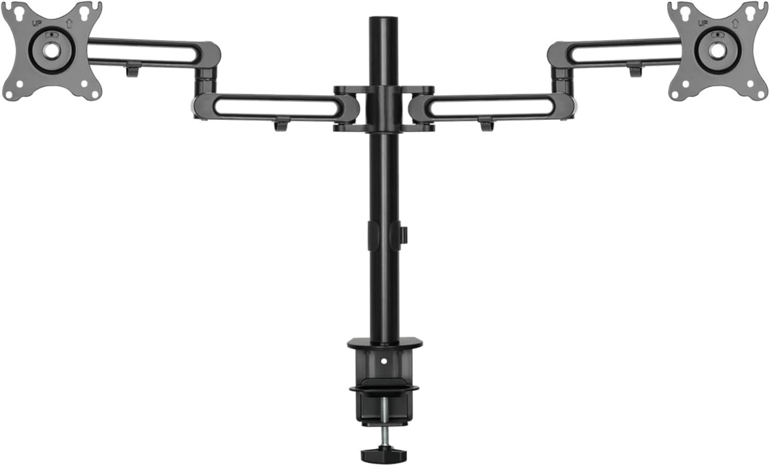 StarTech.com Desk Mount Dual Monitor Arm - Desk Clamp VESA Compatible Monitor Mount for up to 32 inch Displays - Ergonomic Articulating Monitor Arm - Height Adjustable/Tilt/Swivel/Rotating (ARMDUAL3)