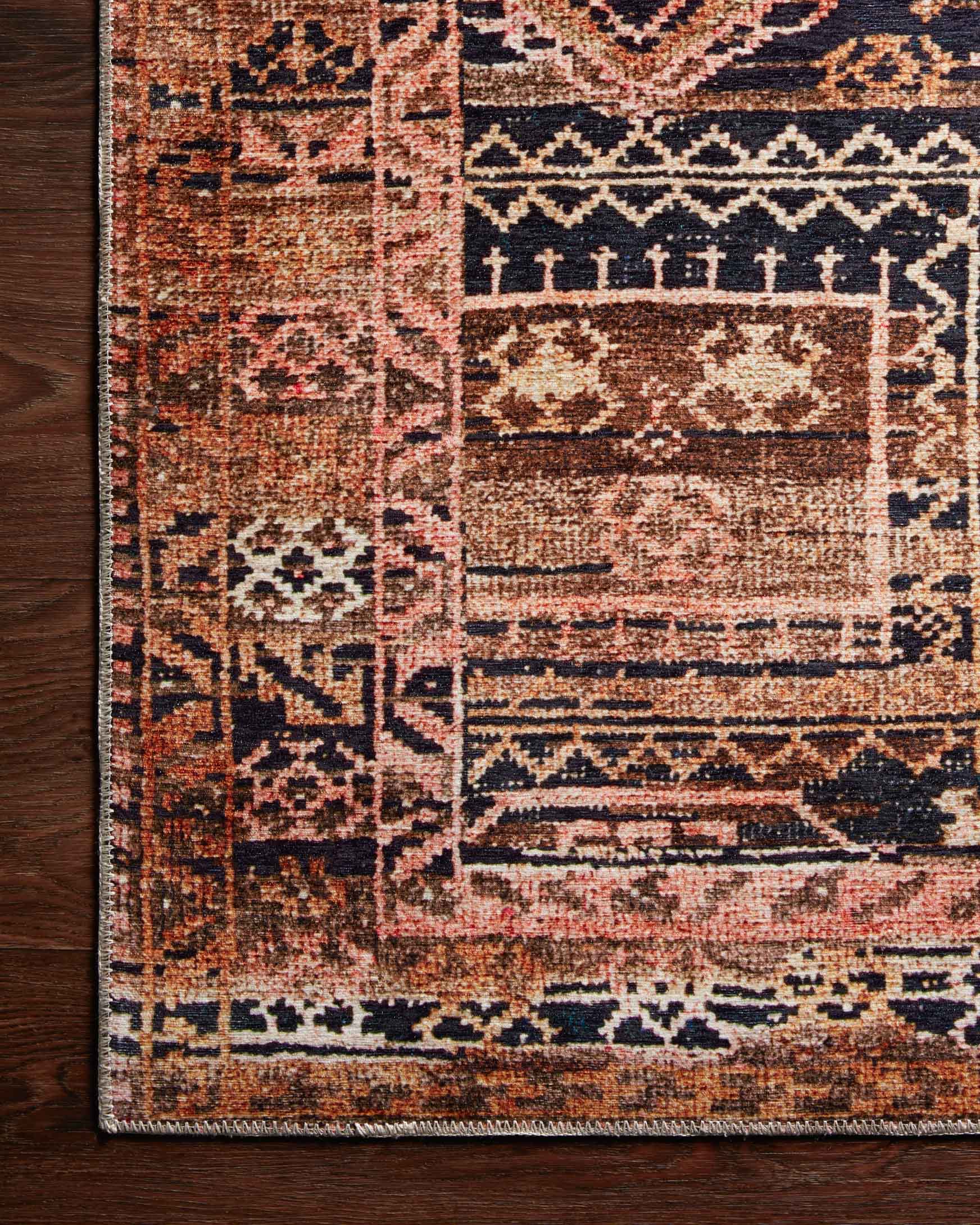 Loloi II Layla Collection - Traditional Power Loomed Rug in Mocha & Blush (LAY-14)