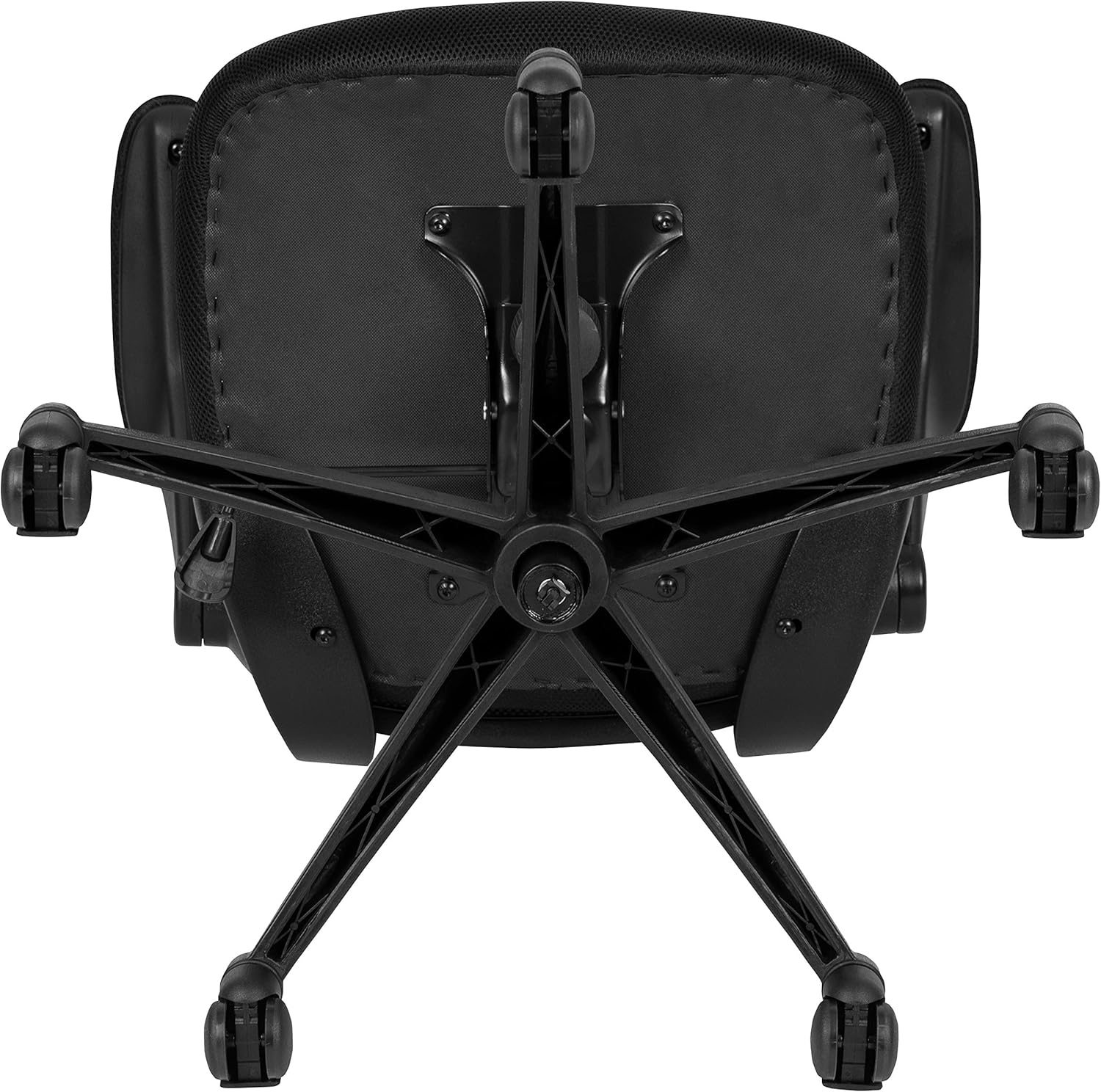Flash Furniture Set of 8 Mid-Back Swivel Ergonomic Task Office Chairs with Flip-Up Arms, Black Mesh