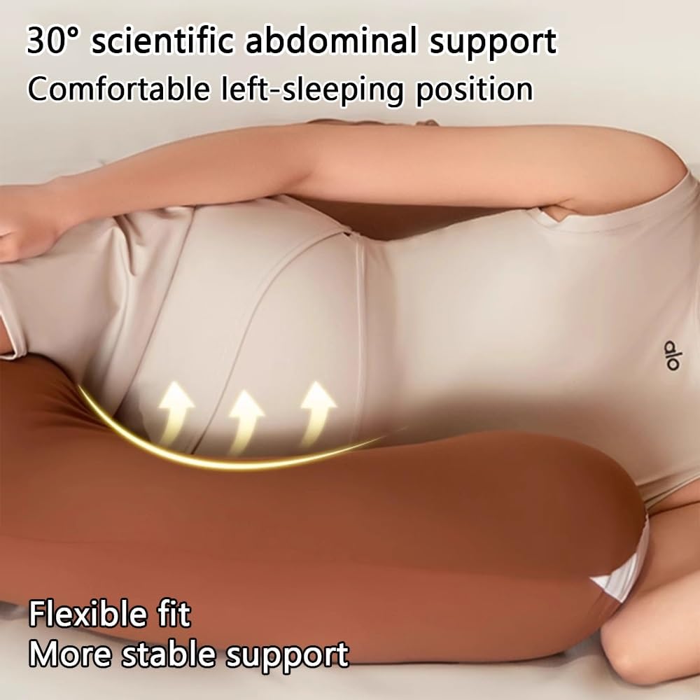 Adjustable Pregnancy Full Body Pillow with Strap, Multi-Functional Maternity Pillow for Sleeping, Back Support and Belly Support, Big Pillow for Pregnant Women and Side Sleepers(Green)