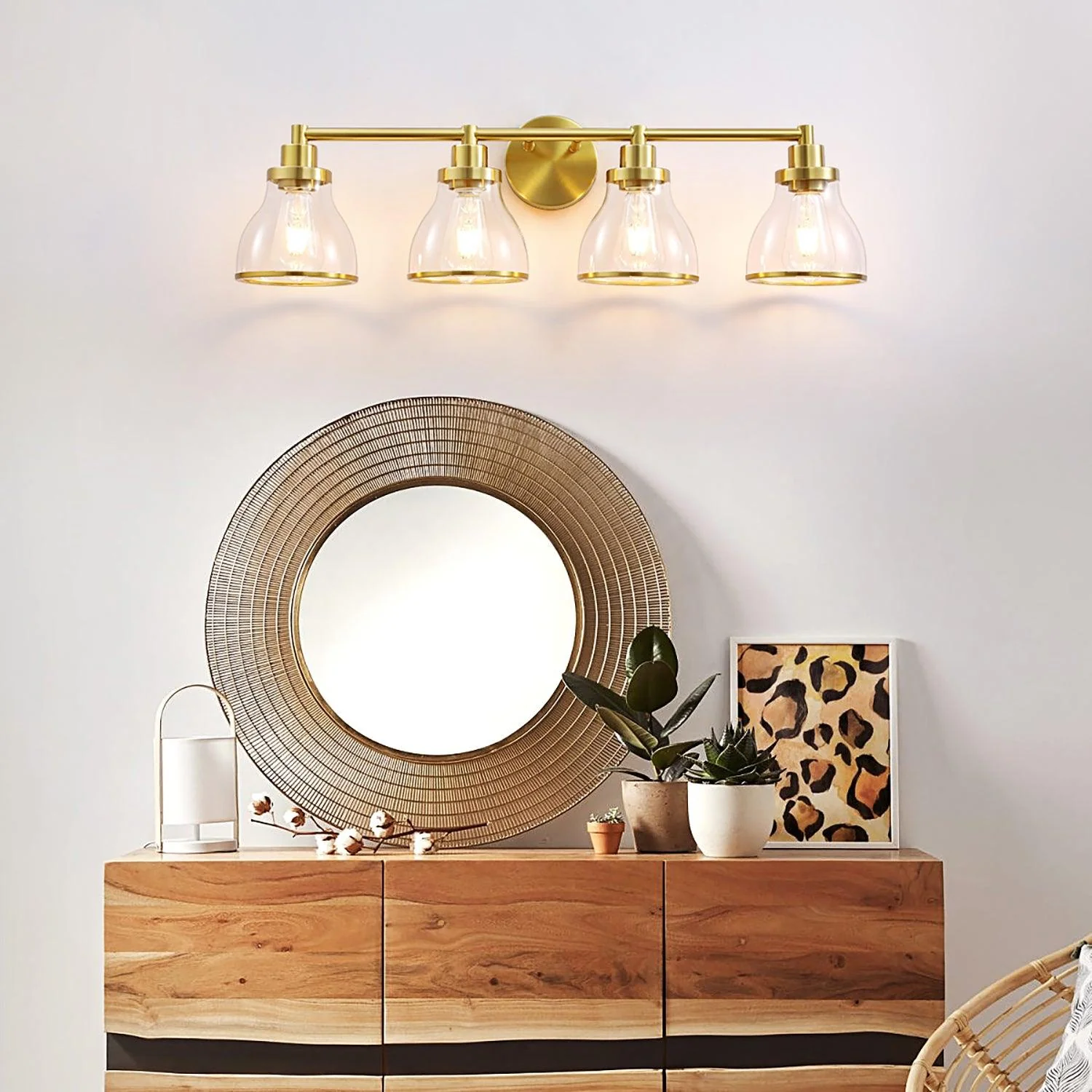 Parrot Uncle Hermosa Modern 4-Light Bathroom Vanity Light
