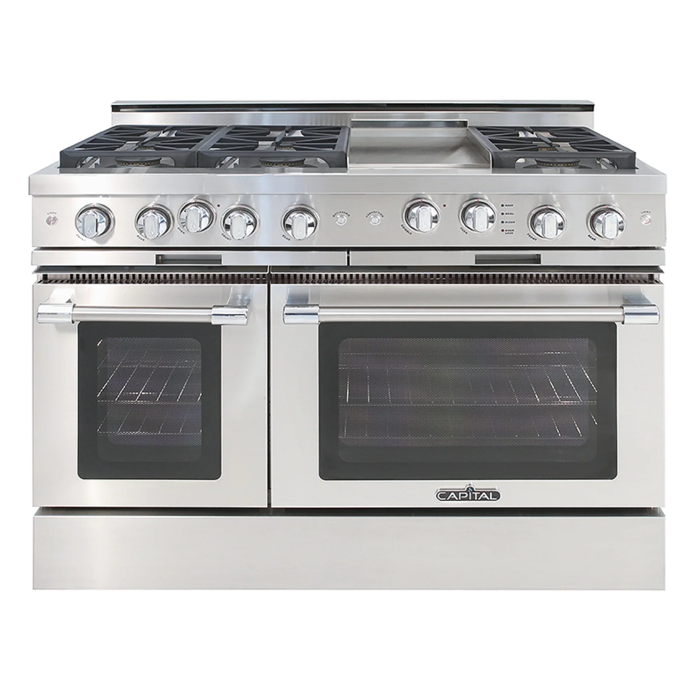 Capital 48-Inch Grand Chef Gas Range in Stainless Steel with 6 Sealed Burners & Griddle (GSCR484G2)