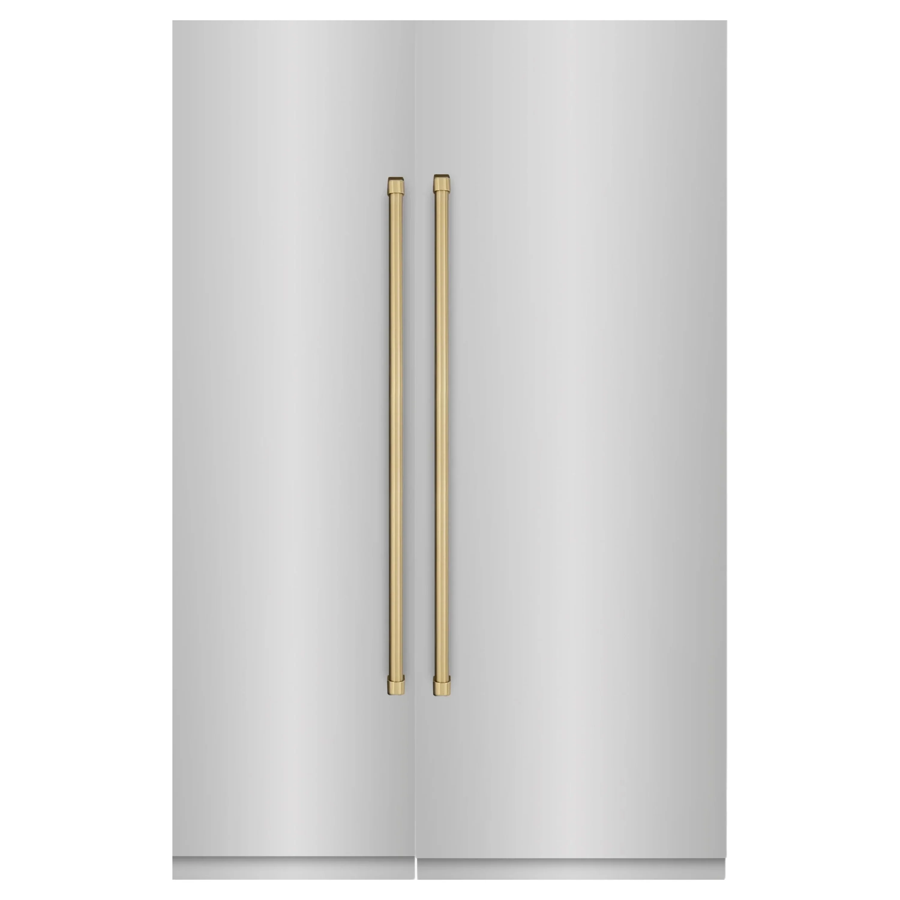 ZLINE 54-Inch Column 16.7 Cu. Ft. Refrigerator and 12.4 Cu. Ft. Freezer in Stainless Steel with Champagne Bronze Accent