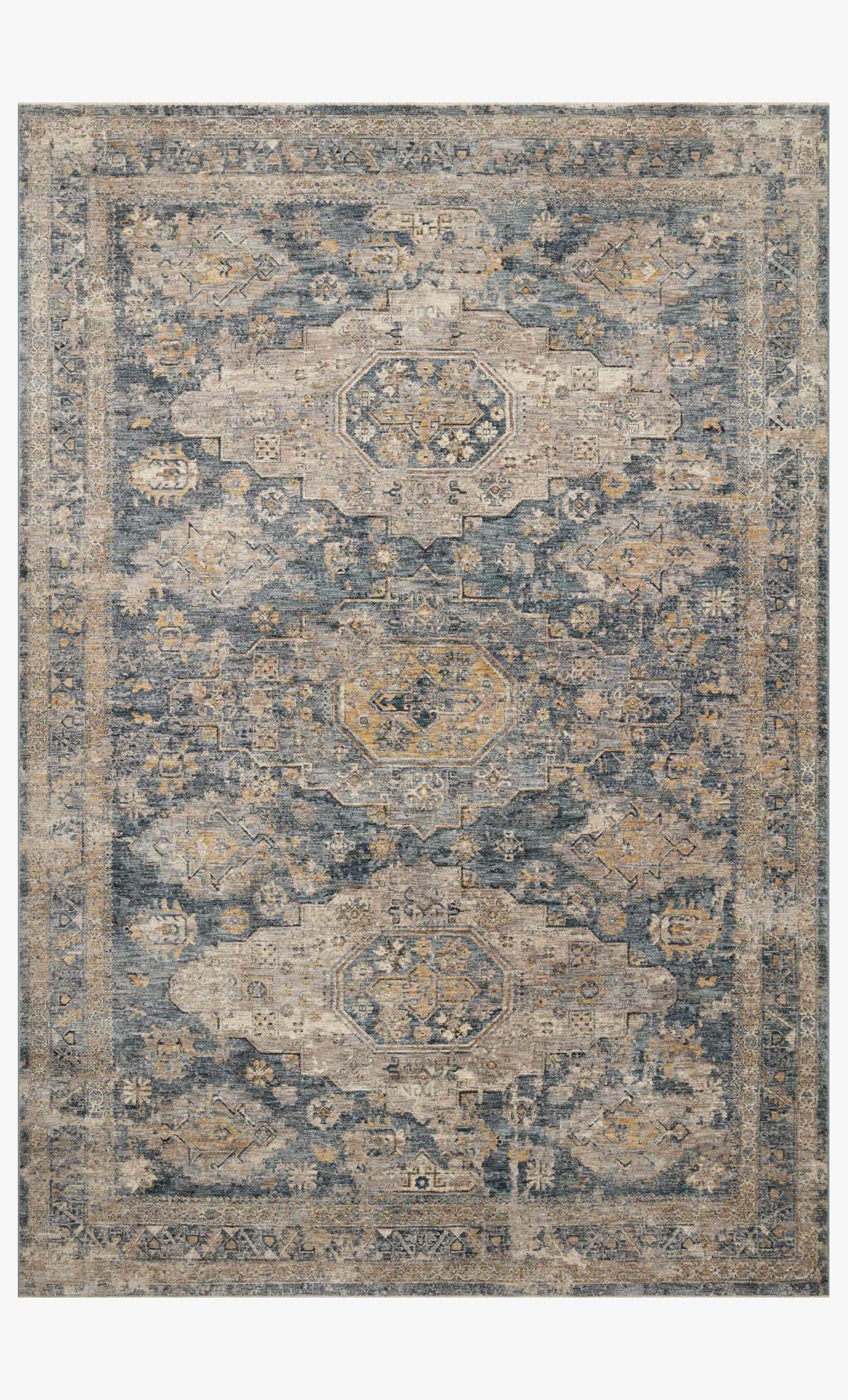 Loloi Gaia Collection - Transitional Power Loomed Rug in Denim & Taupe (GAA-02)