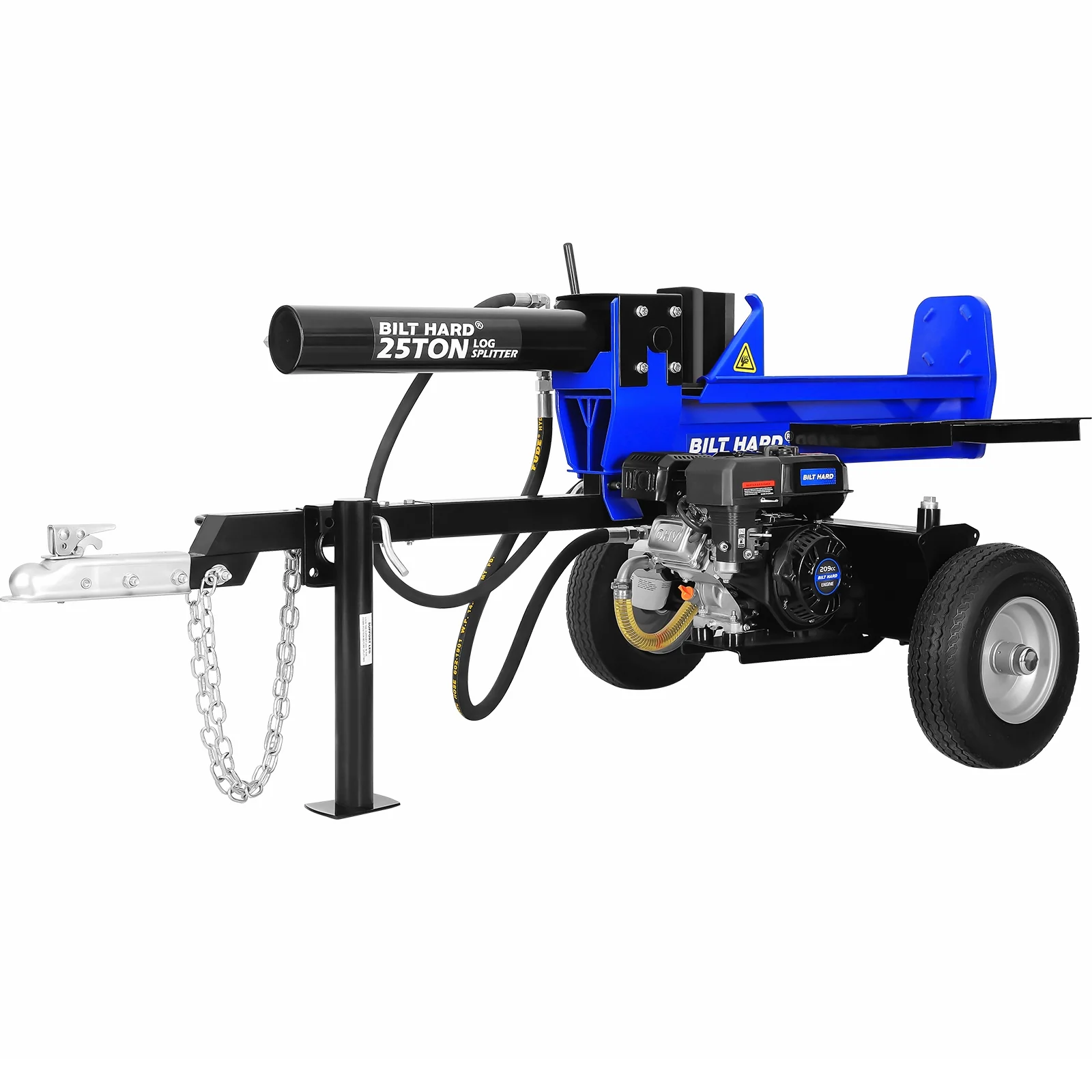 LOG-X Series 25-Ton Full Beam Gas Log Splitter: 7hp 209cc OHV Engine, 23