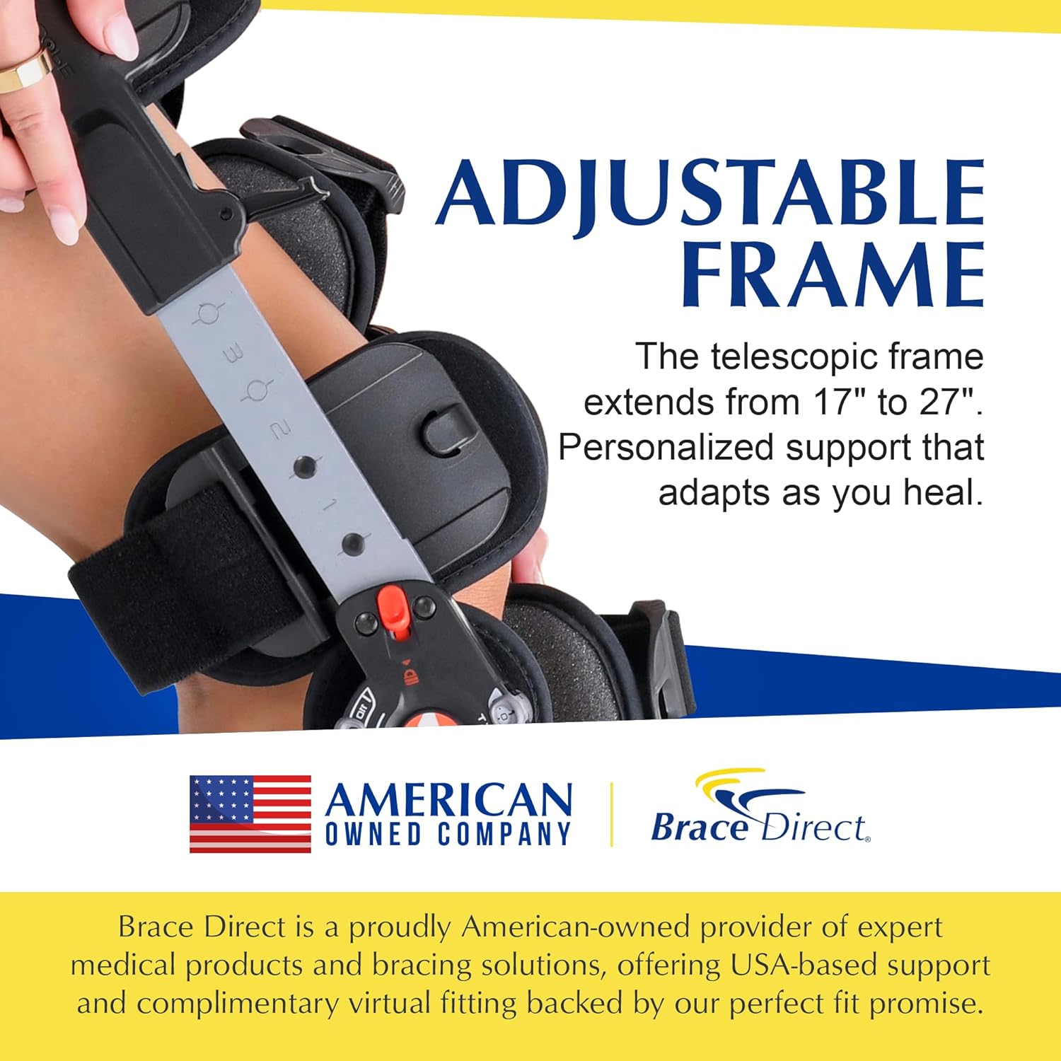 Brace Direct Breg T Scope Premier XL Post Op Knee Brace with Incision Comfort Pad ACL MCL Recovery Adjustable ROM L1833 L1832 (Thighs Up to 35.5