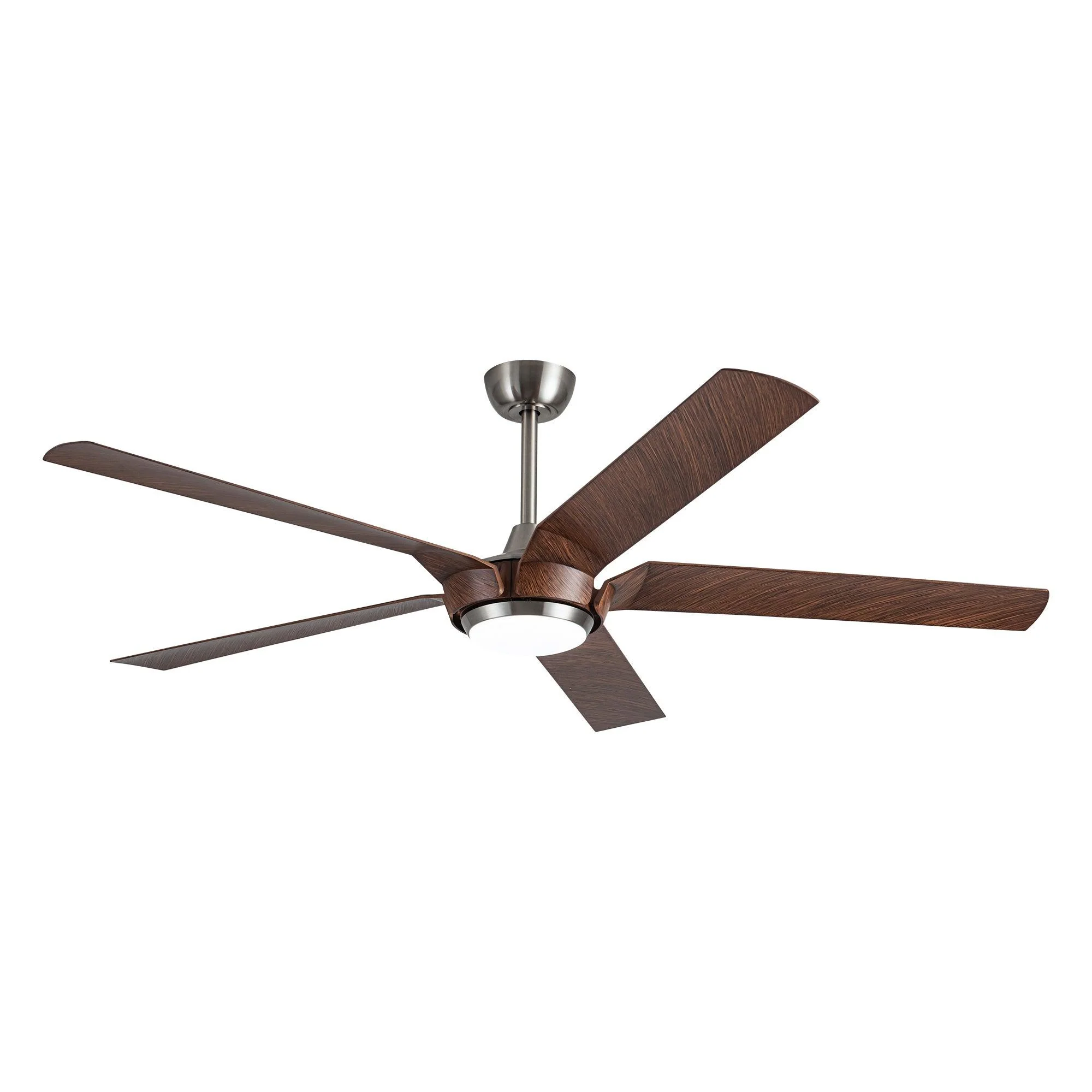 Parrot Uncle 65-Inch Fury Farmhouse DC Motor Downrod Mount Ceiling Fan with Lighting and Remote Control (F8305110V)