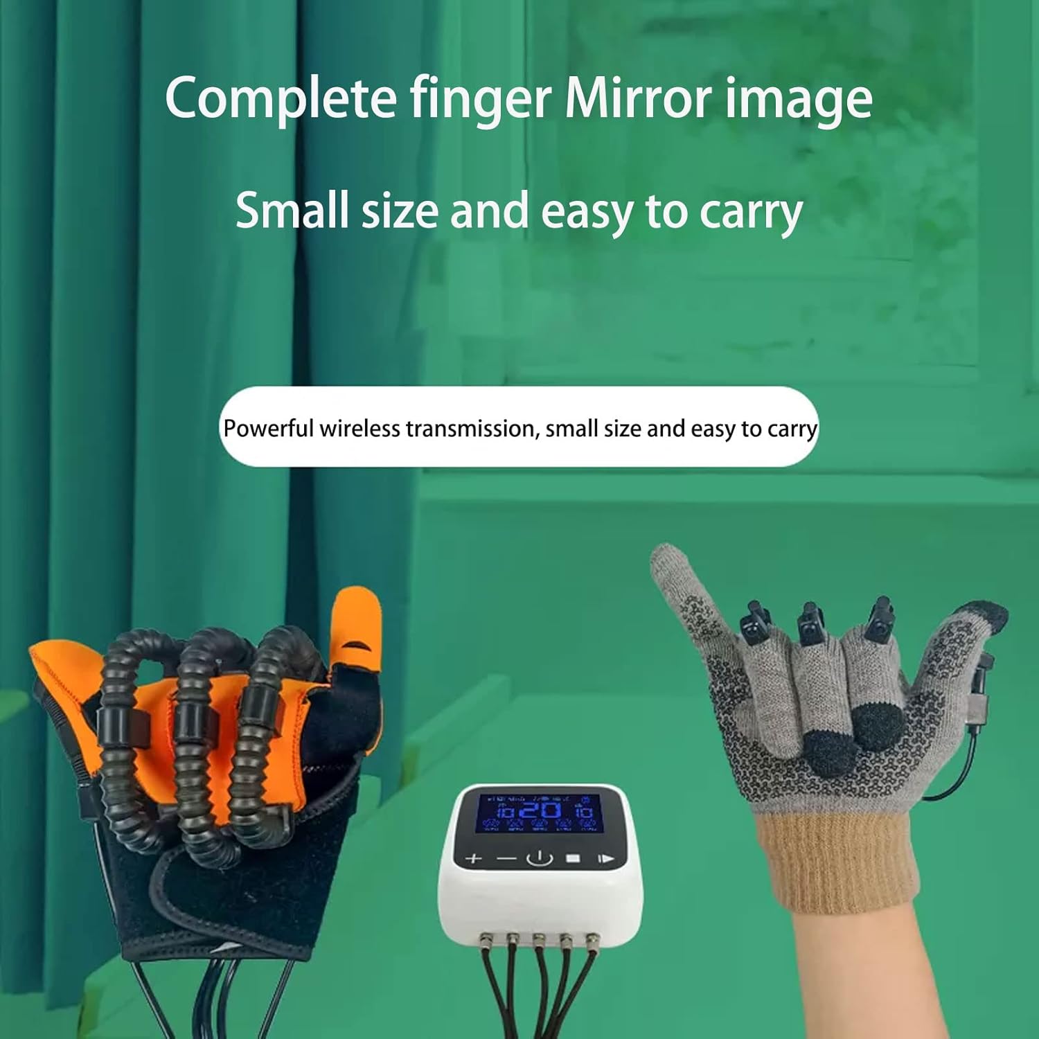 DWLOMHE Rehabilitation Robot Glove Hand Rehabilitation Device Finger Training Device Rehabilitation Robot Gloves for Stroke Hemiplegia Help Patient with