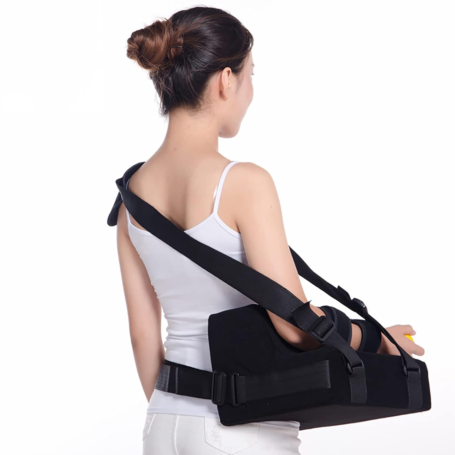 HAILM Shoulder Abduction External Fixation Brace,Shoulder Support Sling-Shoulder Abduction Arm Sling with 30˚ Abduction Wedge,L