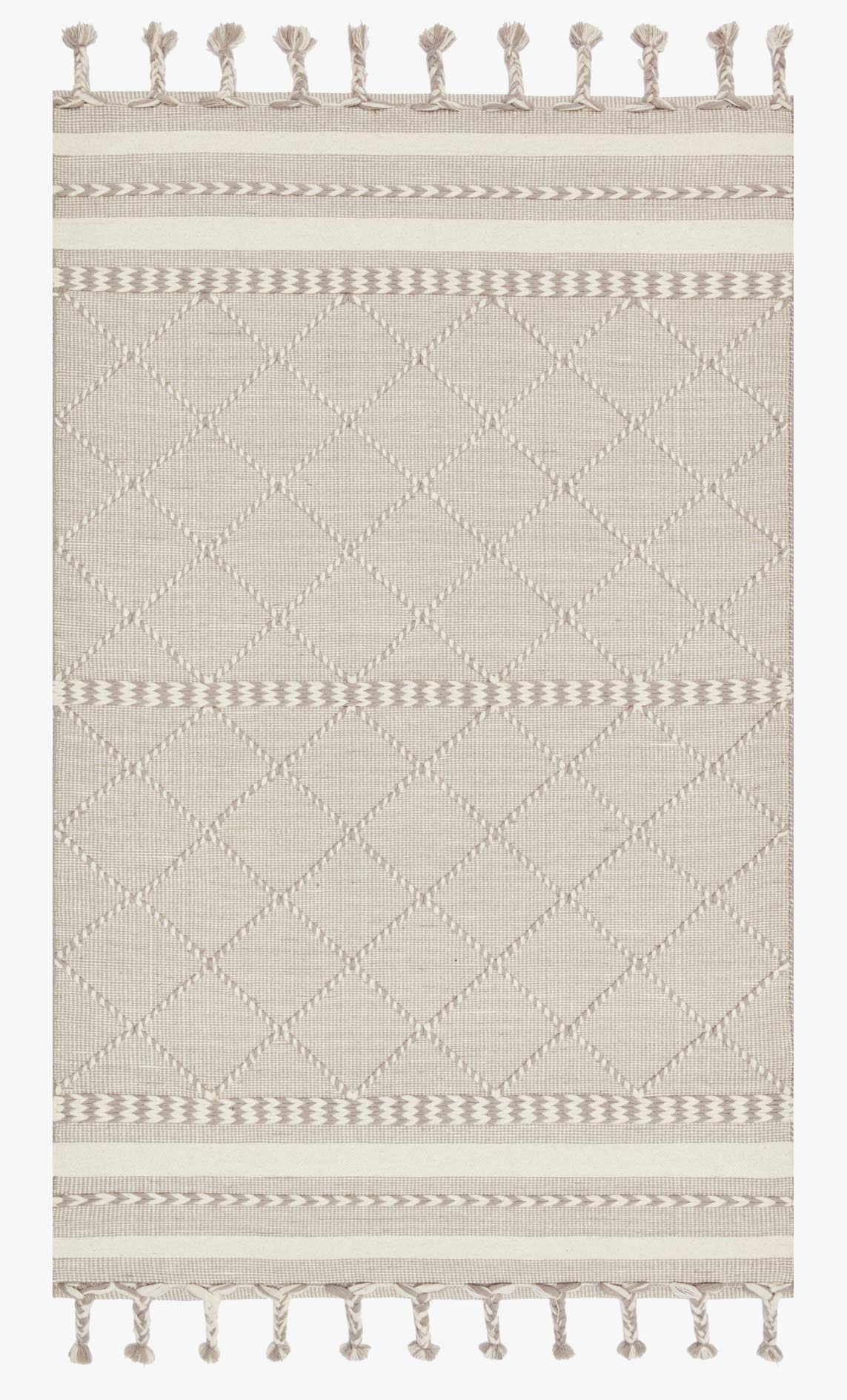 Loloi II Sawyer Collection - Contemporary Hand Loomed Rug in Silver (SAW-05)