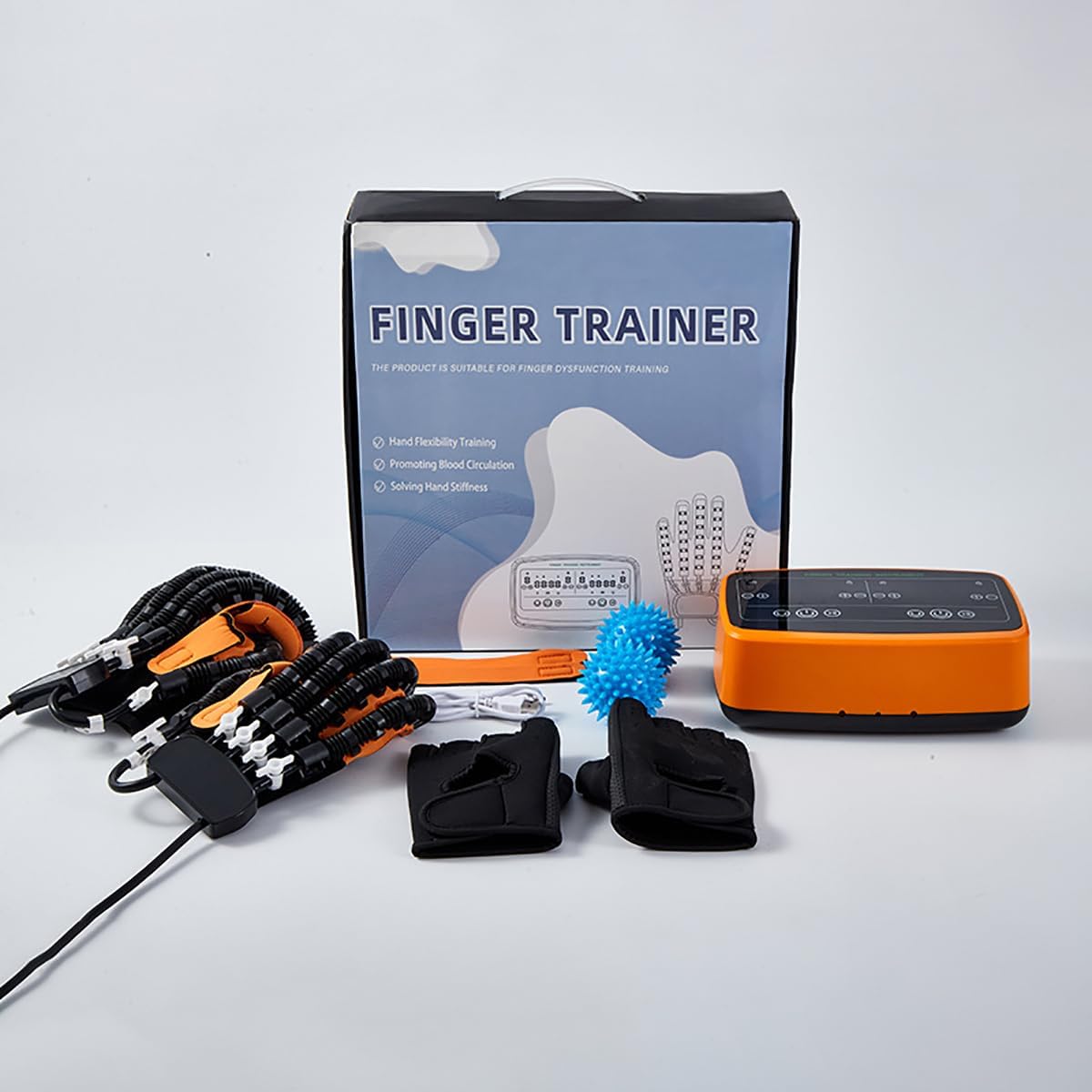 Rehabilitation Robot Glove Two-Handed Mode, Electric Finger Exercise Tools Help with Finger Extension Training, Massage Gloves Finger Training Gloves-Left and Right Hand||S