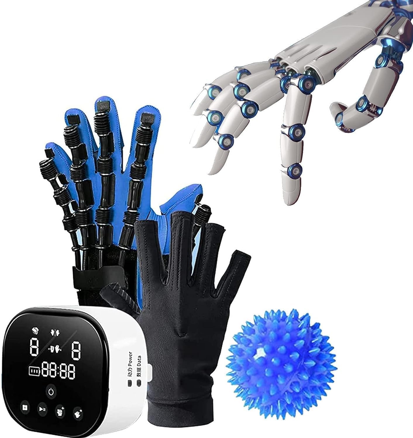 Hand Rehabilitation Robot Gloves Rehabilitation Robot Gloves, Hand Rehabilitation Device For Stroke Hemiplegia, Finger Exerciser & Hand Strengthener Physical Therapy ( Color : RightHand , Size : S )