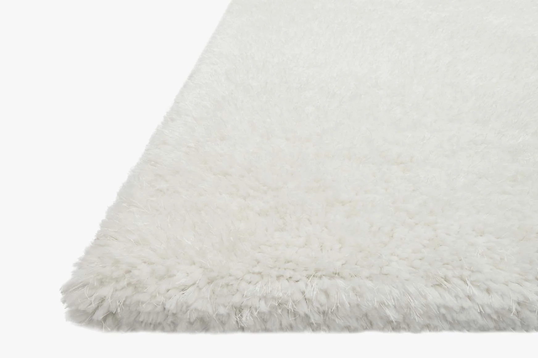 Loloi II Mila Shag Collection - Shags Hand Tufted Rug in White (MIL-01)