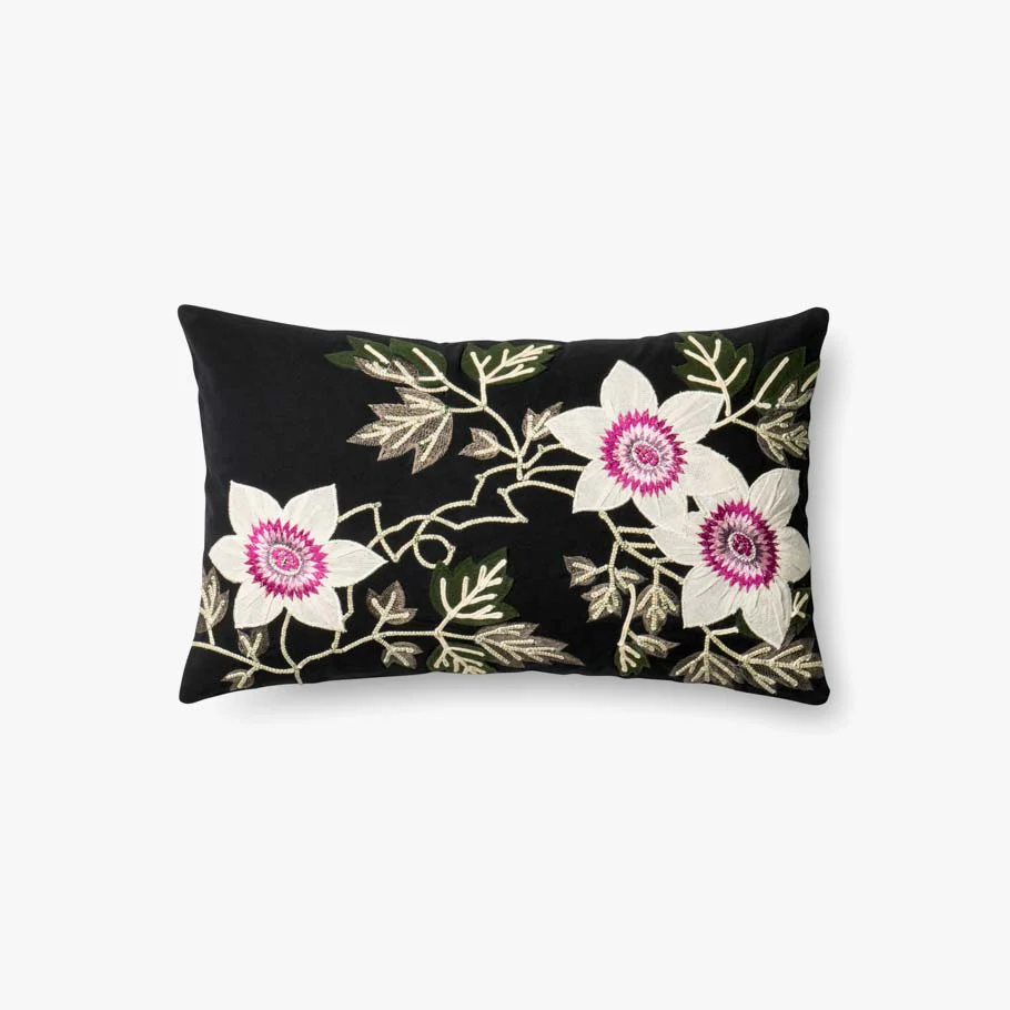 Loloi Pillows With Down Fill In Black / Ivory (P0295)