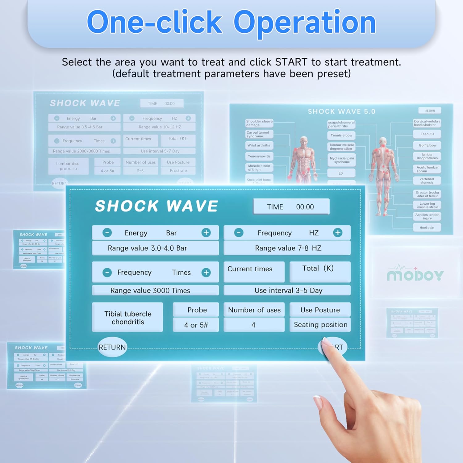 2026 Advanced Shockwave Therapy Machine, Radial Shockwave FSA or HSA Eligible, Non-Invasive Extracorporeal ESWT Shock Wave Therapy Device, Safe Use, Ideal for Home & Clinical Use(ESWT03_White)