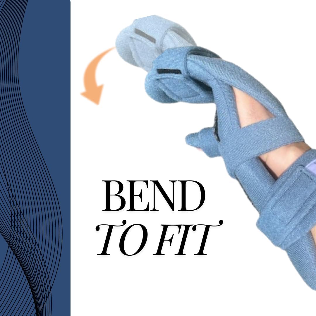 Functional Resting (WHFO) - Resting Hand Splint, Stroke Recovery, Adjustable Support Wrist and Hand Brace - Bend-to-Fit - Right Large…