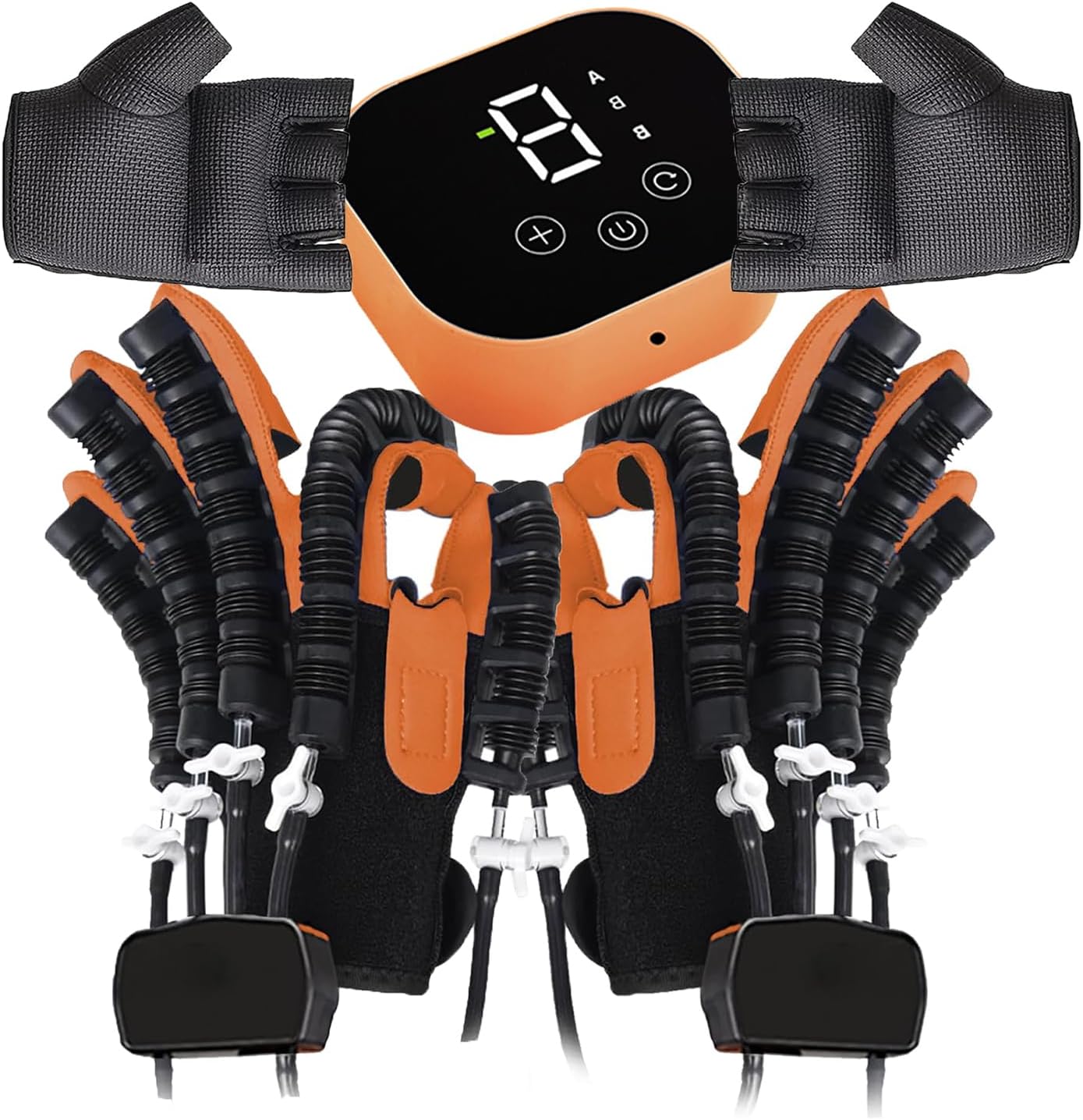 Hand Rehabilitation Robot Gloves, Adjustable Strength Finger Rehab Trainer for Stroke Recovery Hemiplegia and Arthritis