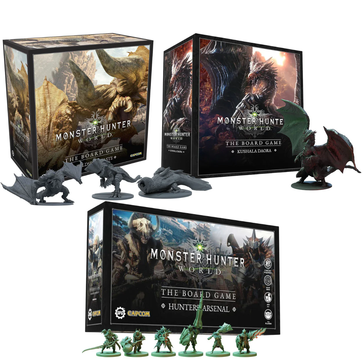 Steamforged Games Monster Hunter World Wildspire Waste Core Board Game Bundle