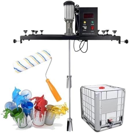 Electric Centrifugal Mixer, Industrial Paint Mixing & Ink Dissolver Agitator with Roller Brush for Commercial Use