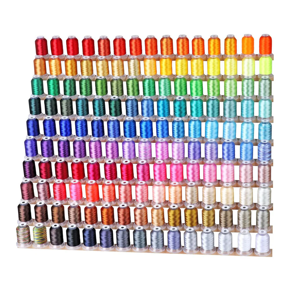 New Brothread Mega Kit 150 Colors Embroidery Machine Thread 40WT 500M/550YD